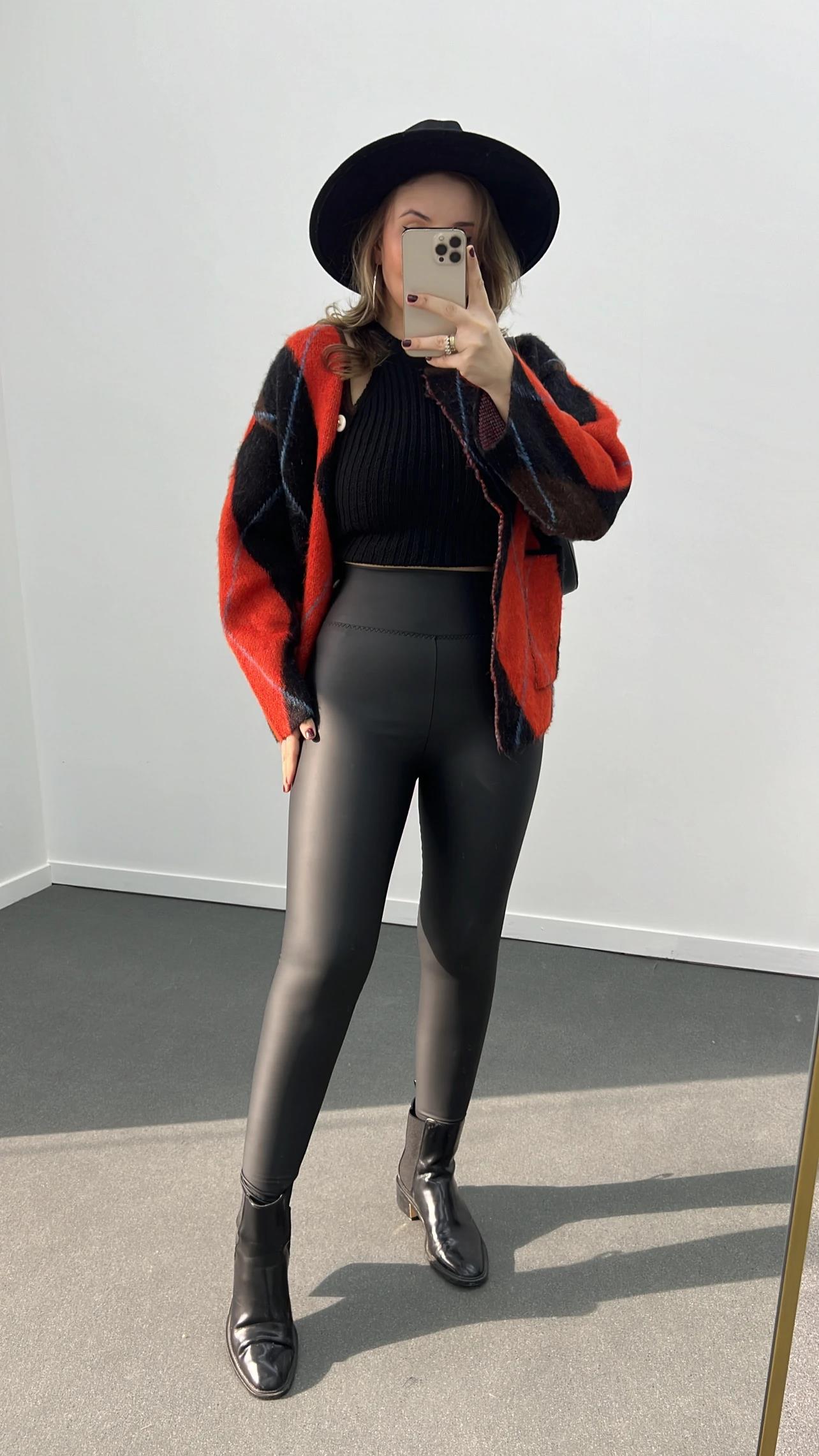 Massi Siyah Mat Deri Premium Tayt