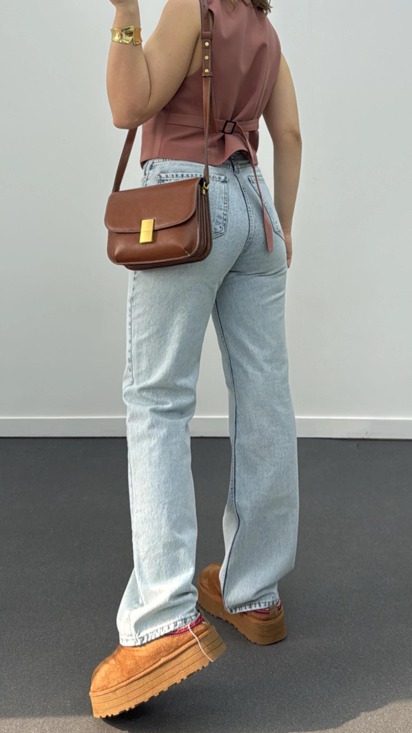 Miami Açık Yıkamalı Süper Yüksek Bel Wide Leg Jeans