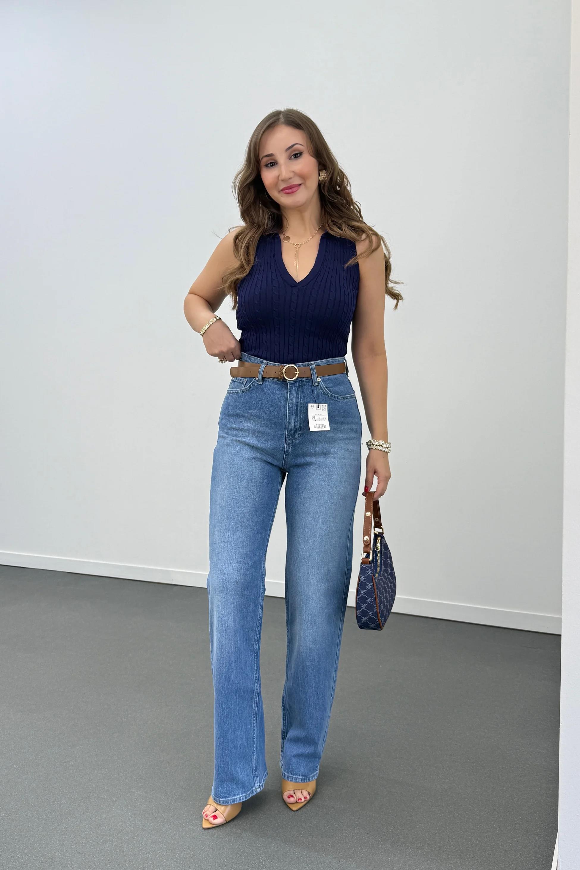 Miami Kot Yıkamalı Süper Yüksek Bel Wide Leg Jeans