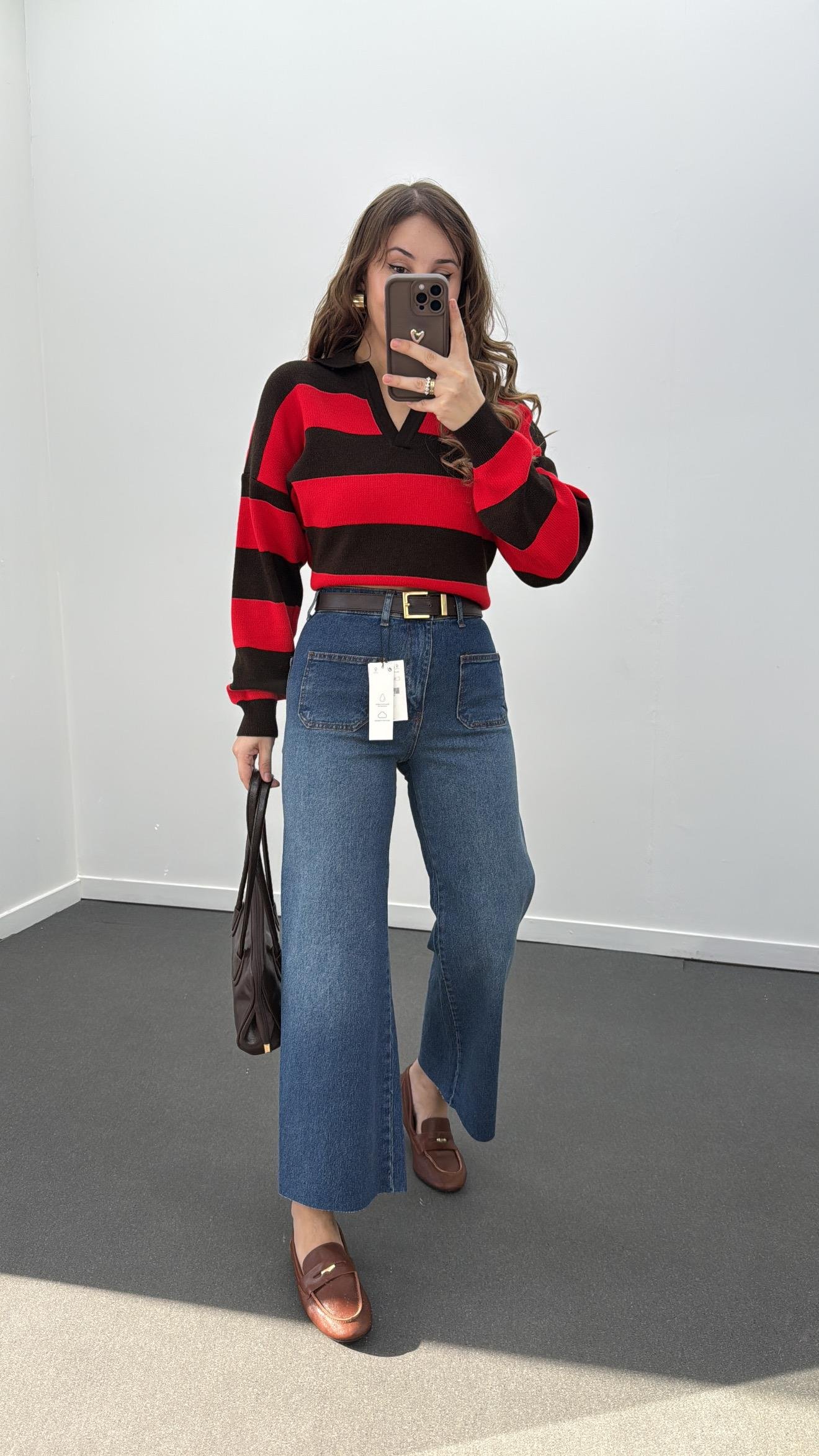 Milano Tint Yıkamalı Cepli Yarım Flare Jeans