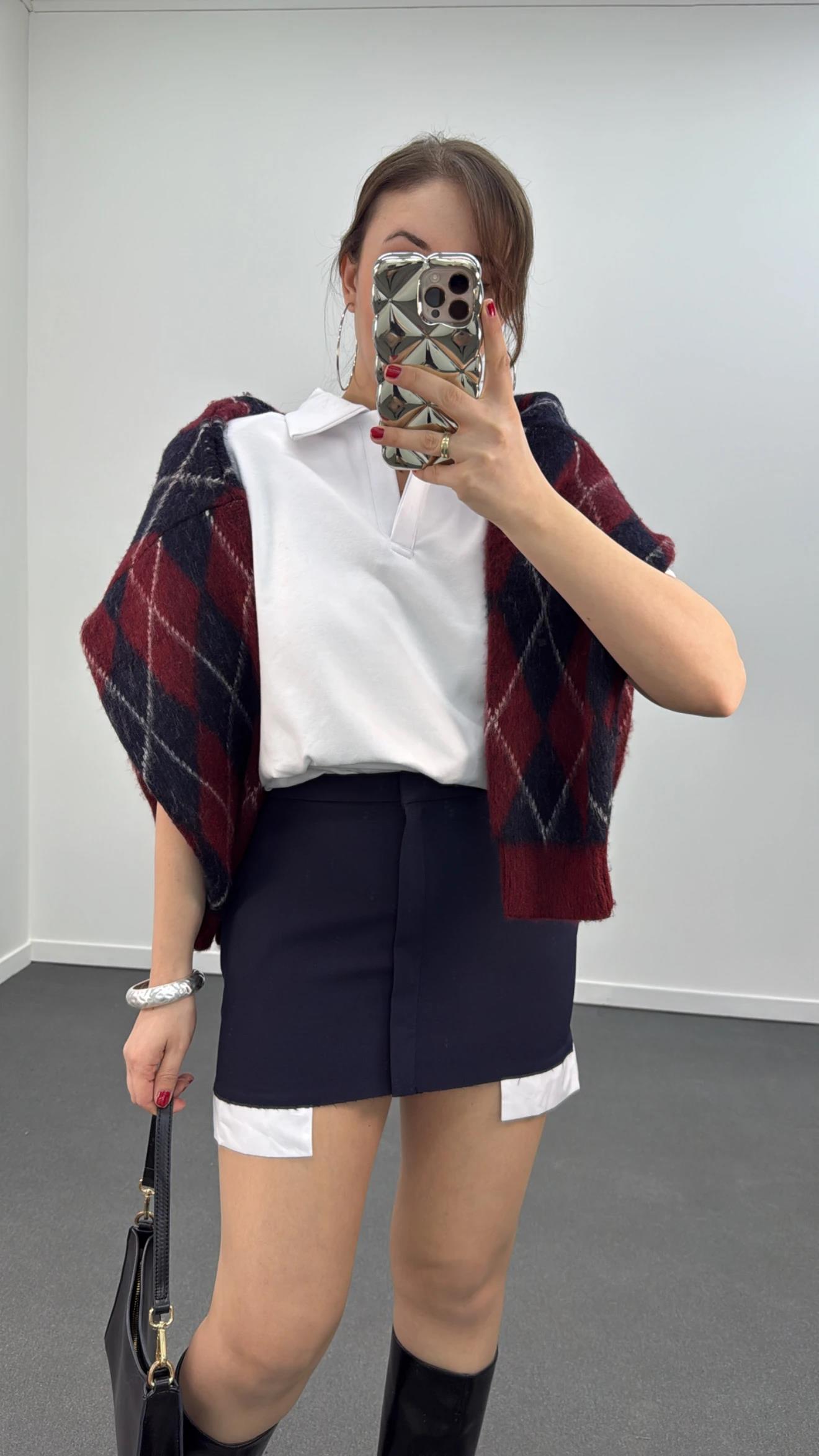 Minnie Cep Torbası Detaylı Laci  Etek