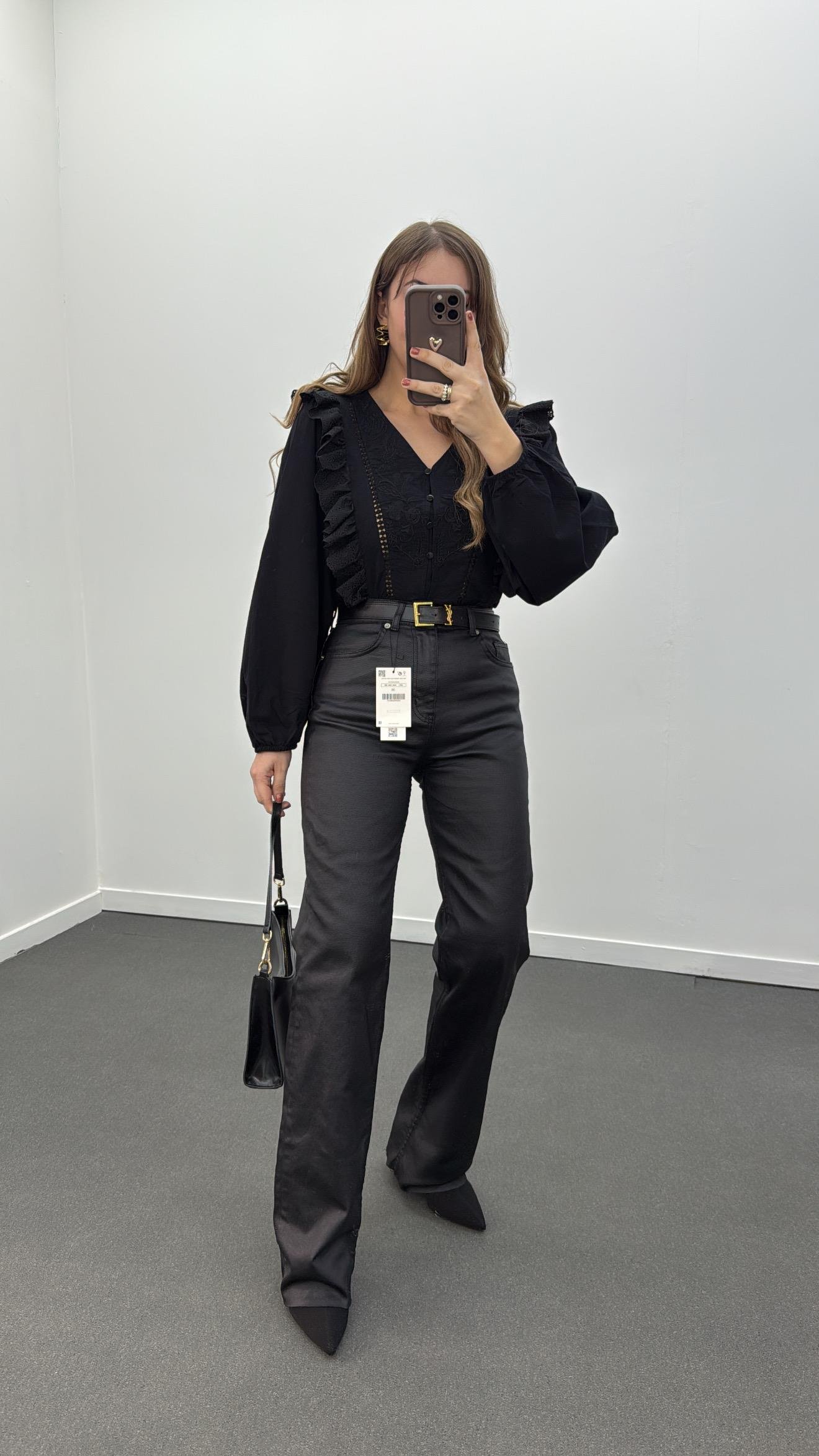 Mirada Siyah Mumlu Straight Fit Jeans