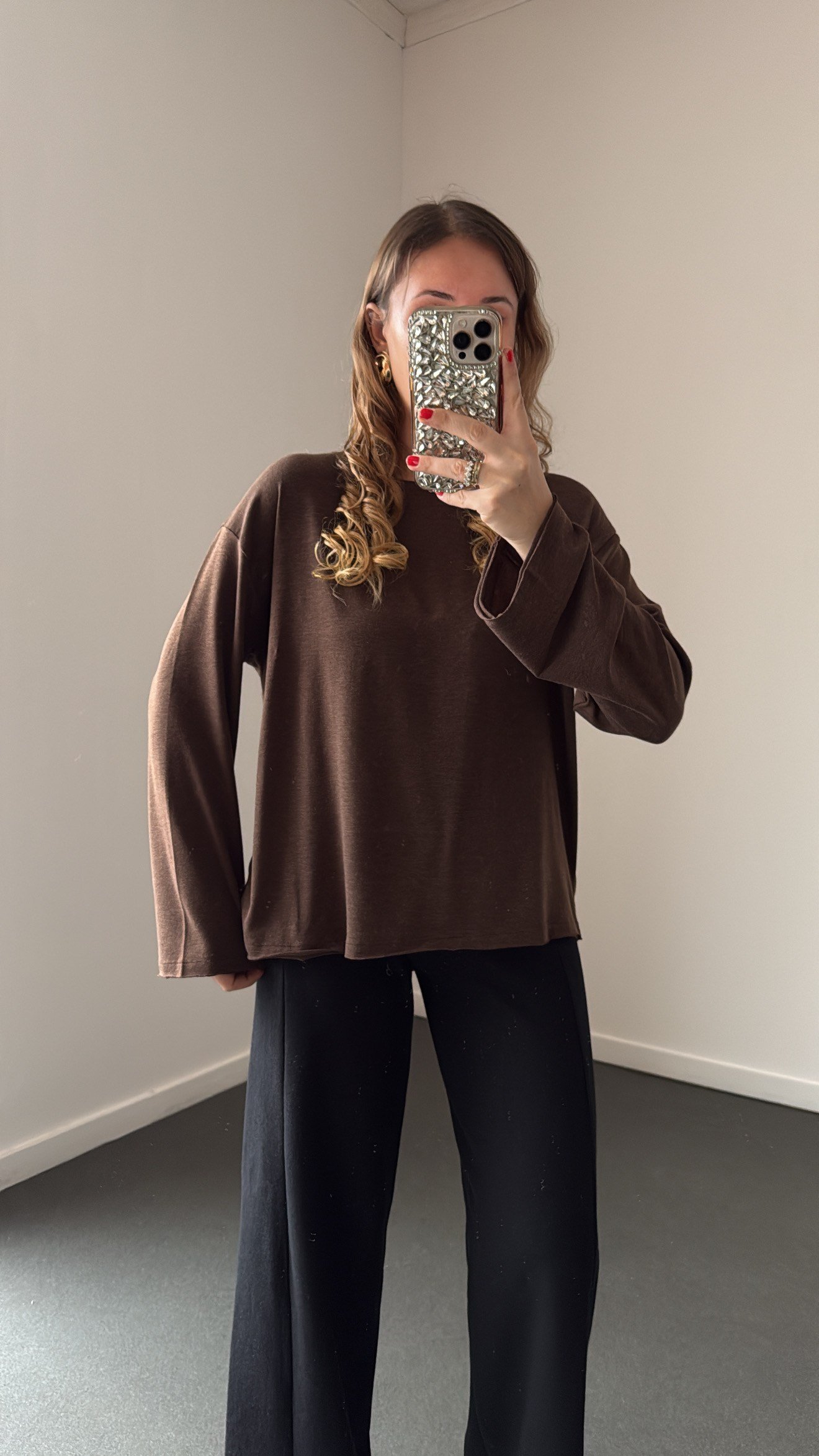 Moonie Acı Kahve Modal Basic Sweat