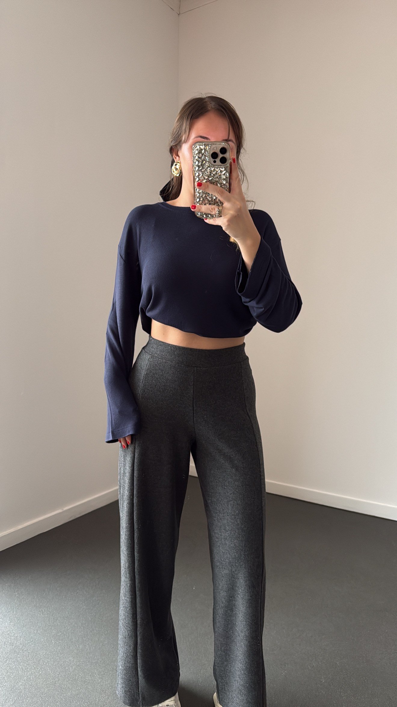 Moonie Lacivert Modal Basic Sweat