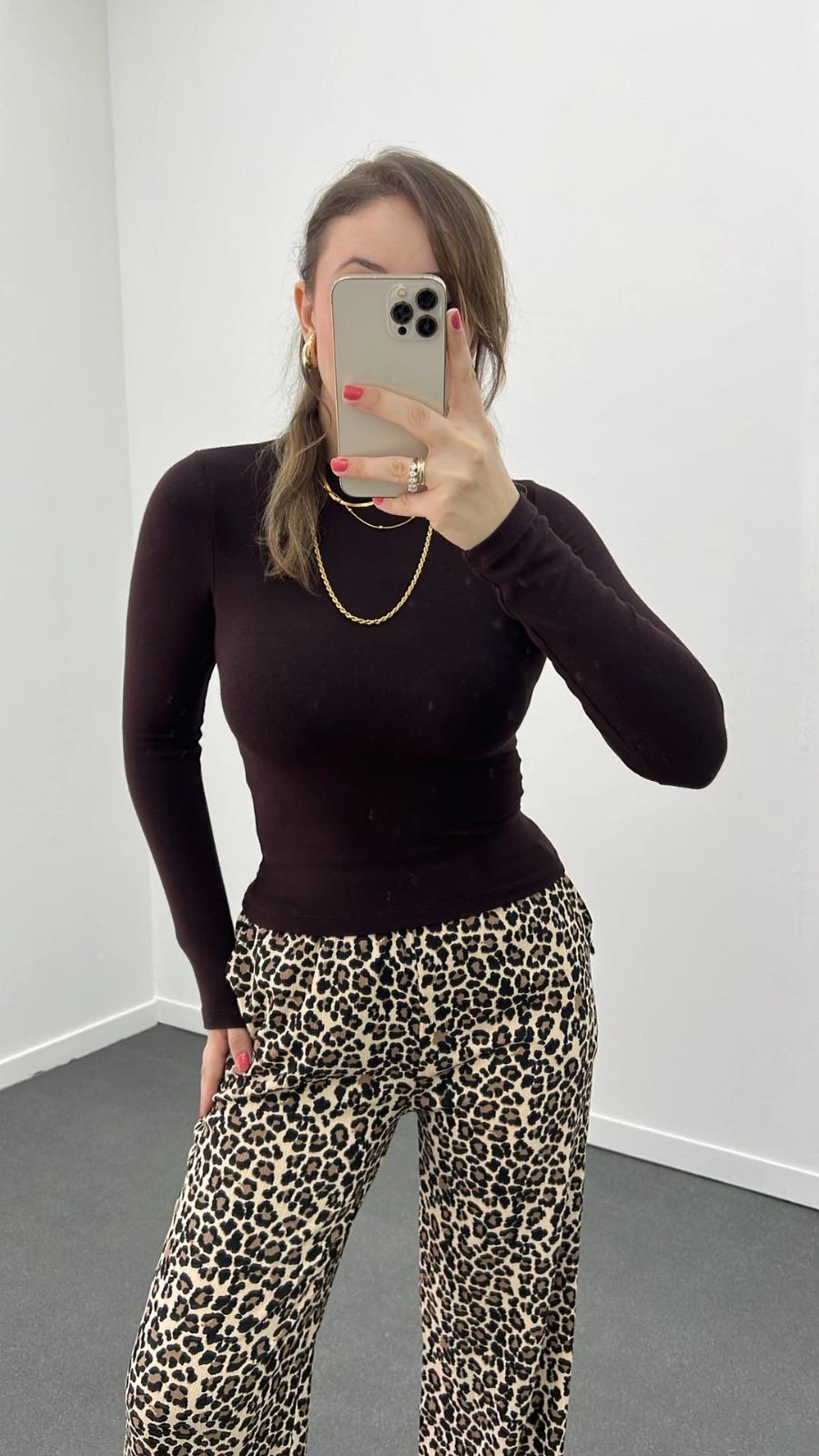 MS Acı Kahve Yumuşak Likralı %100 Pamuk Sweat