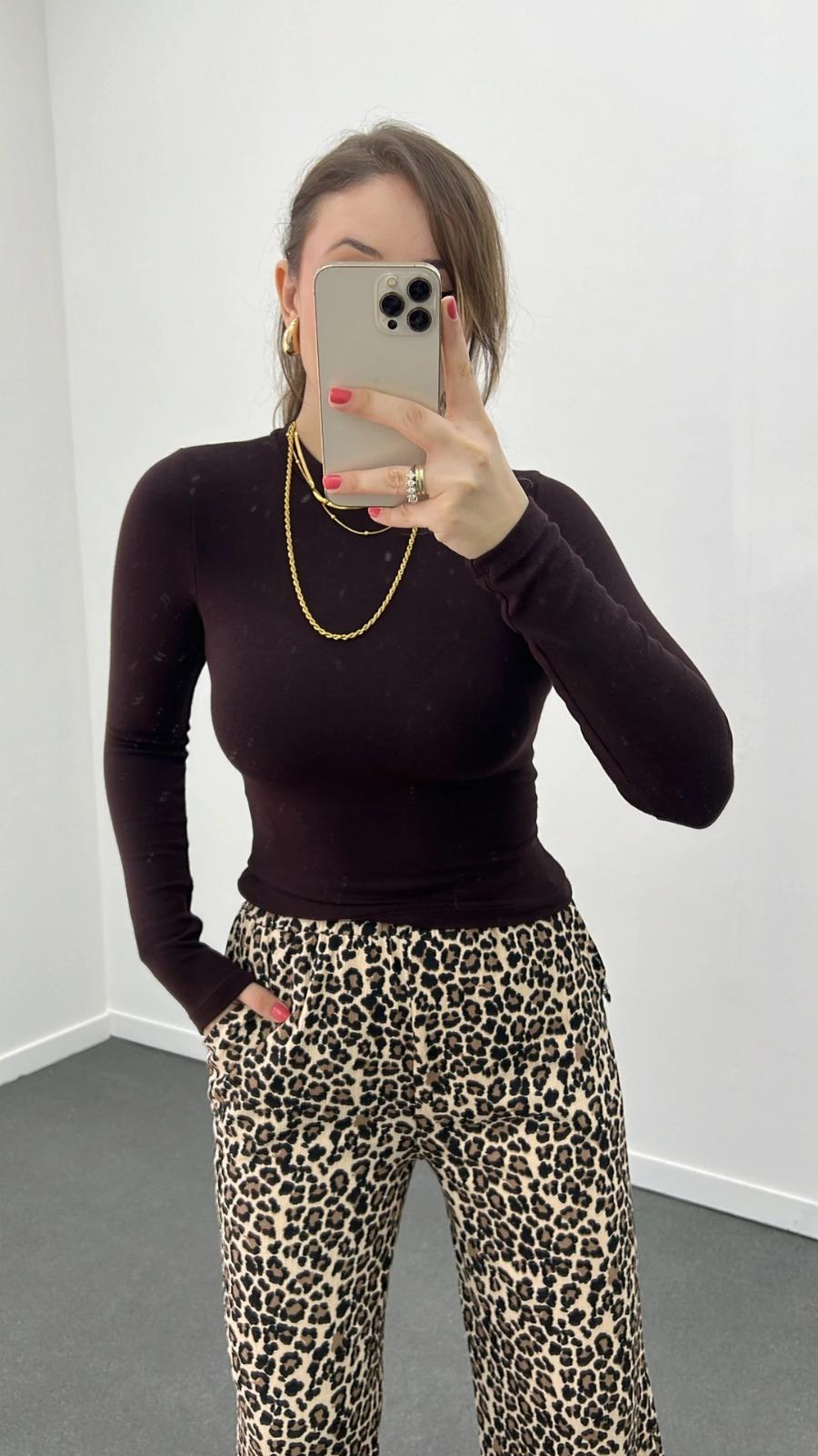 MS Acı Kahve Yumuşak Likralı %100 Pamuk Sweat