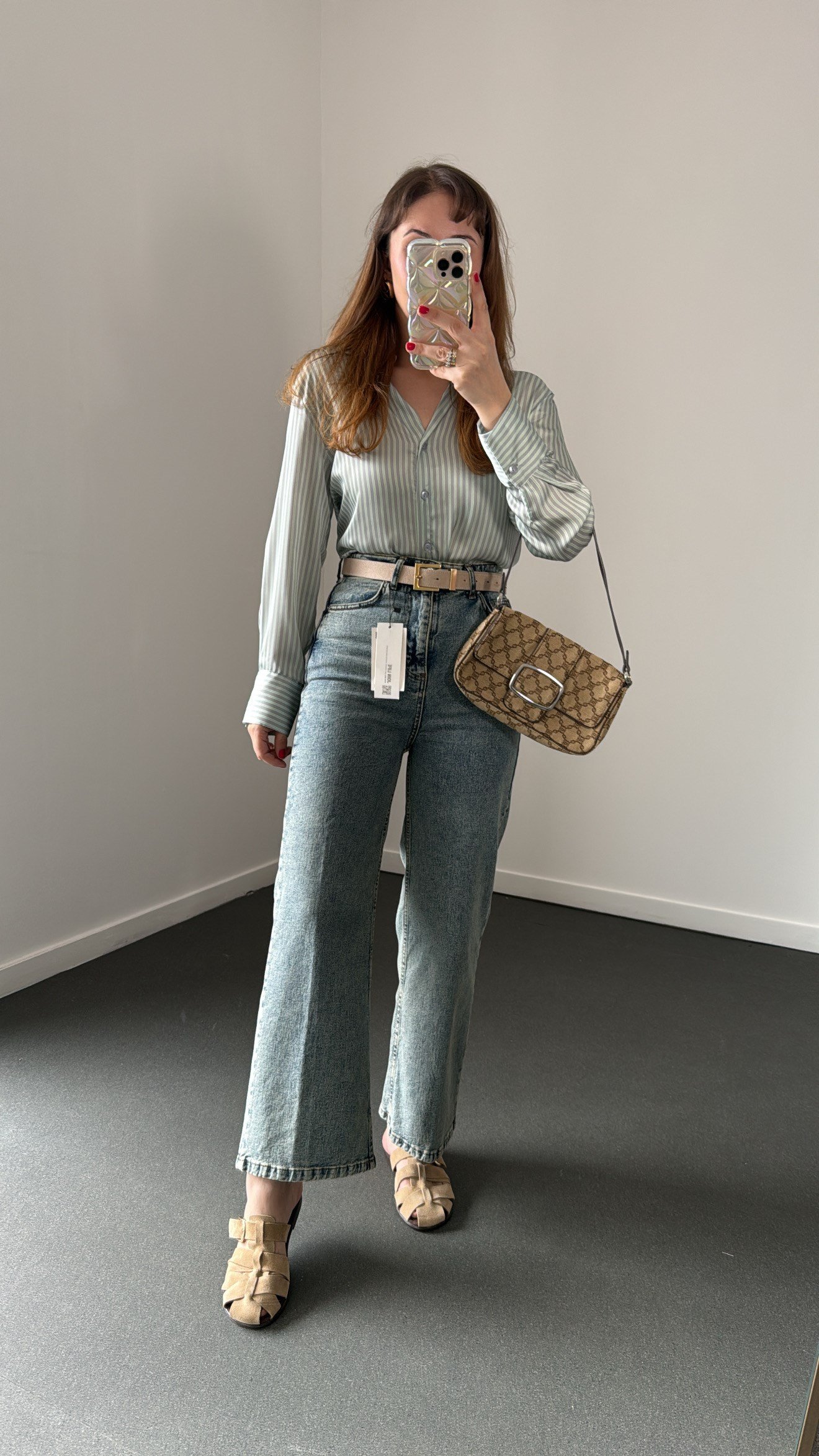 Niagara Tint Yıkamalı Yüksek Bel Crop Flare Jeans