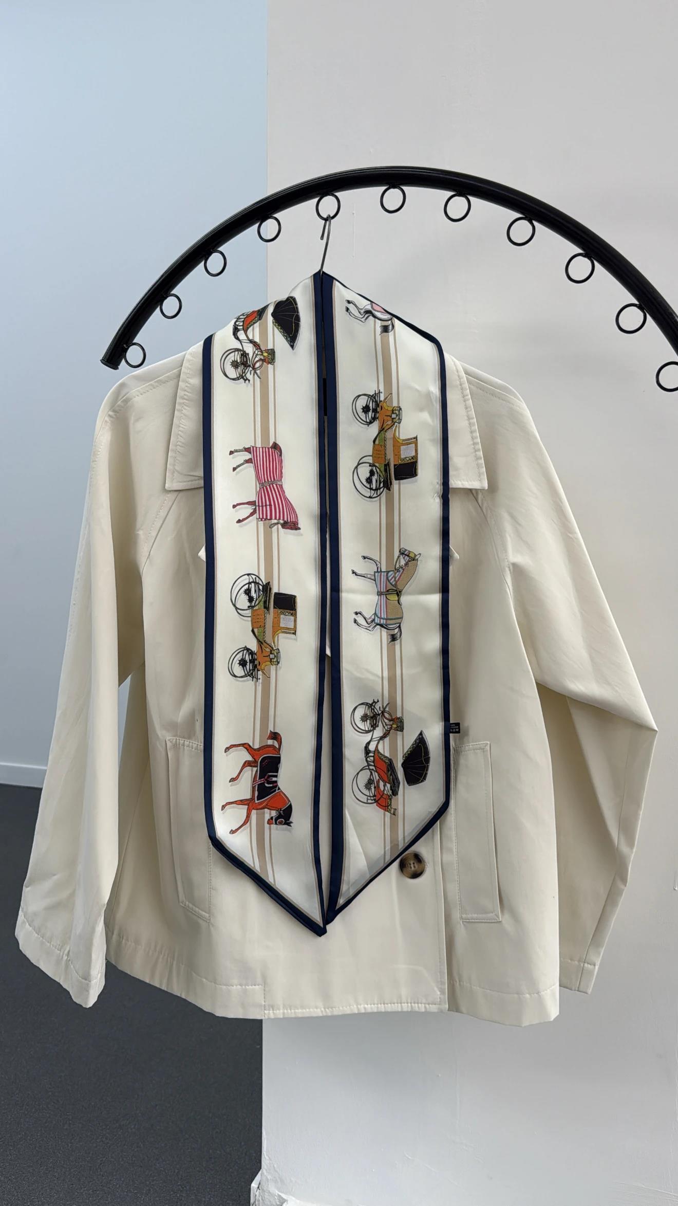 Nirez Büyük At Figürlü Uzun Fular