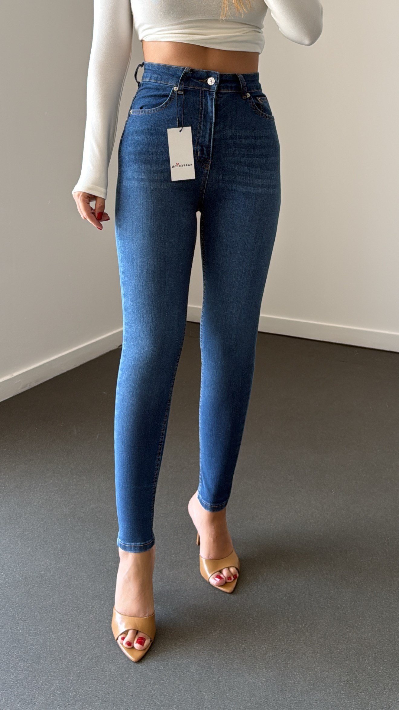 Nrf Açık Toparlayıcı Extra Yüksek Bel Full Likralı Skinny Jeans