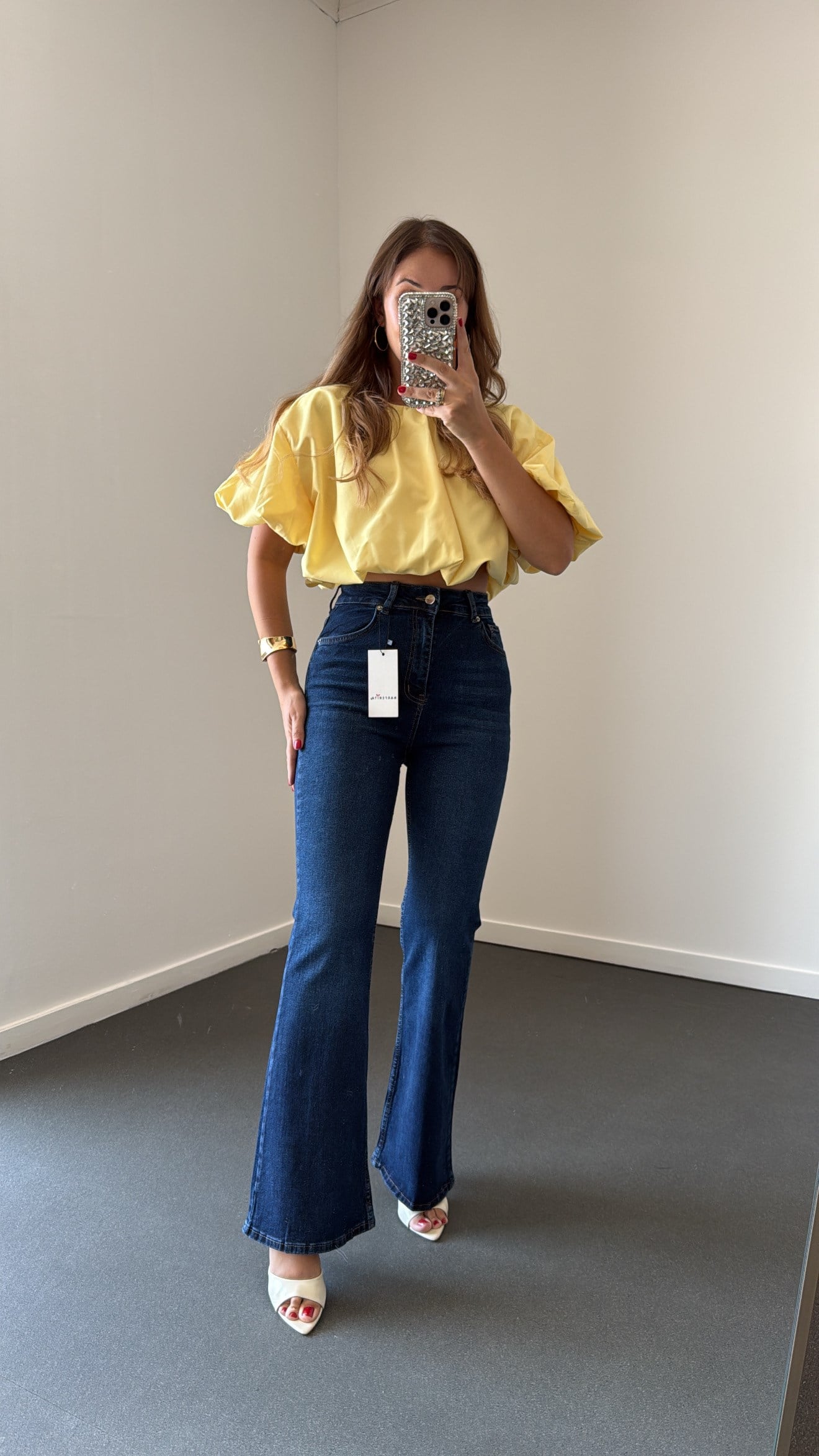 Nrf Orta Kot Extra Yüksek Bel Full Likralı Flare Jeans