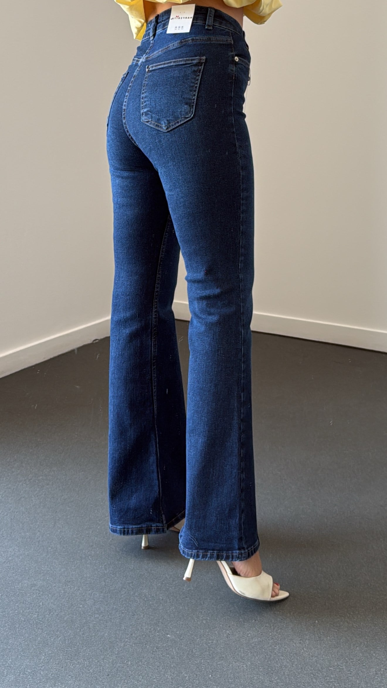 Nrf Orta Kot Extra Yüksek Bel Full Likralı Flare Jeans