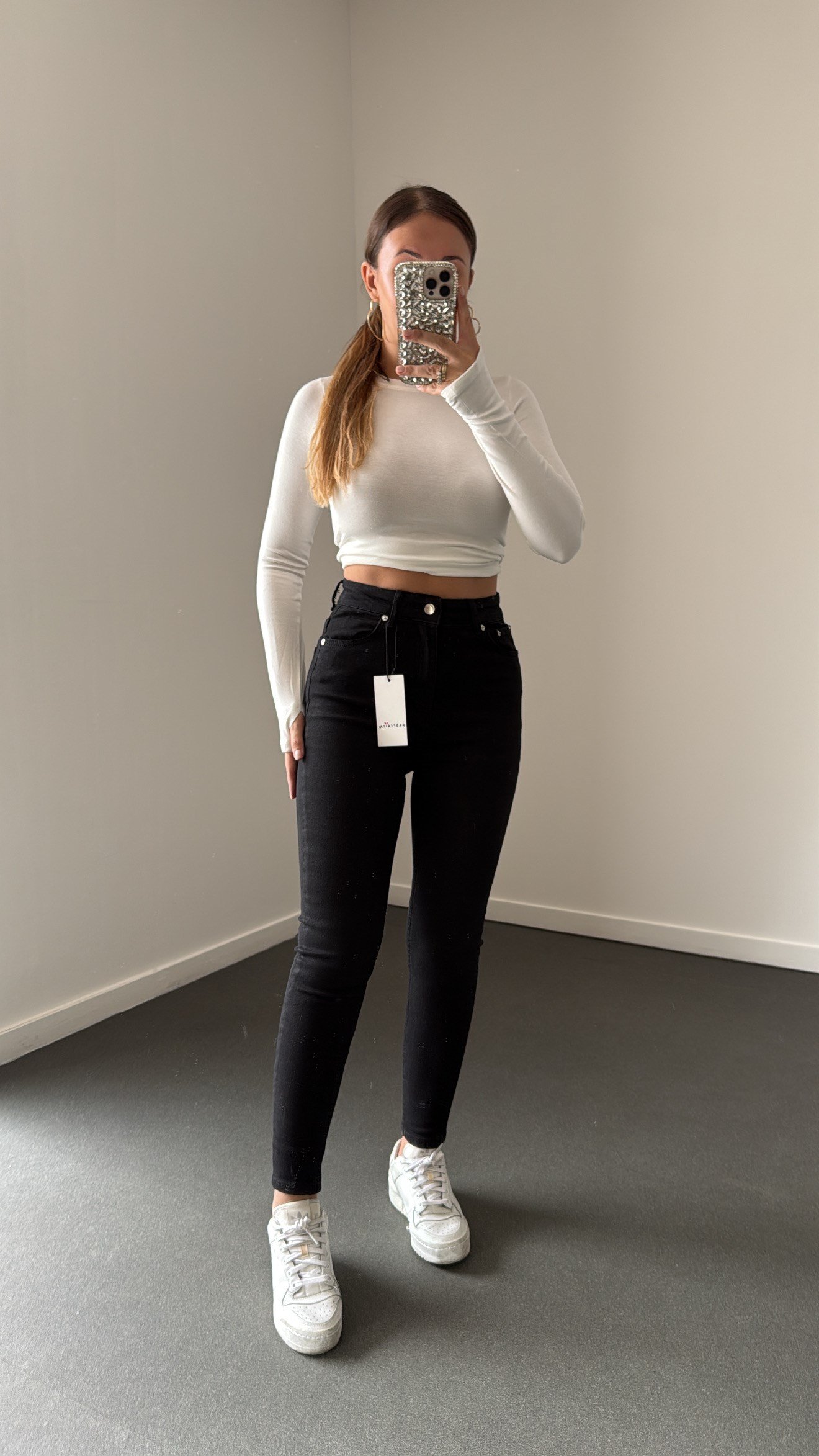Nrf Siyah Toparlayıcı Extra Yüksek Bel Full Likralı Skinny Jeans