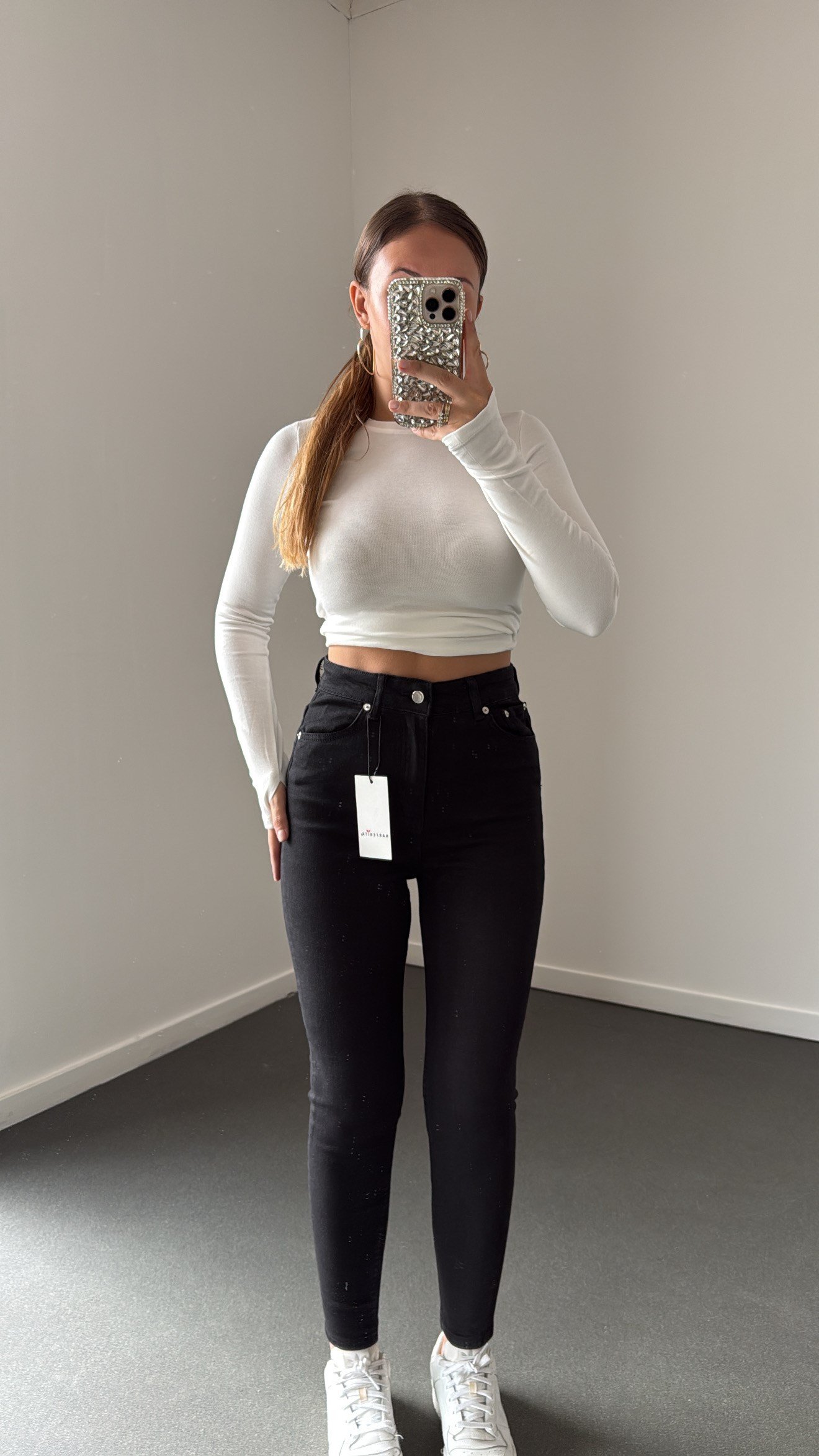 Nrf Siyah Toparlayıcı Extra Yüksek Bel Full Likralı Skinny Jeans