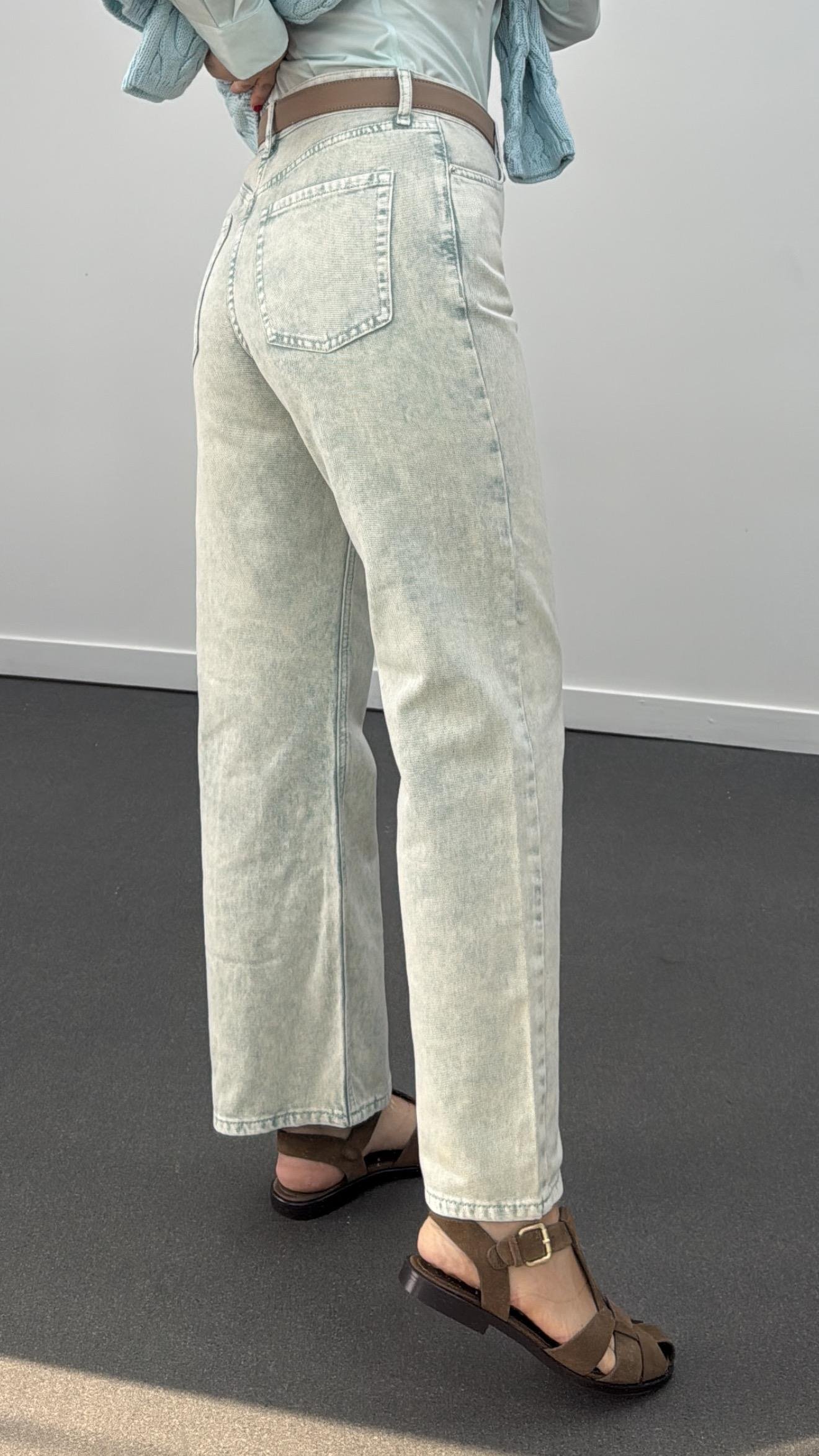 Ocean Tint Yıkamalı Relaxed Straight Jeans