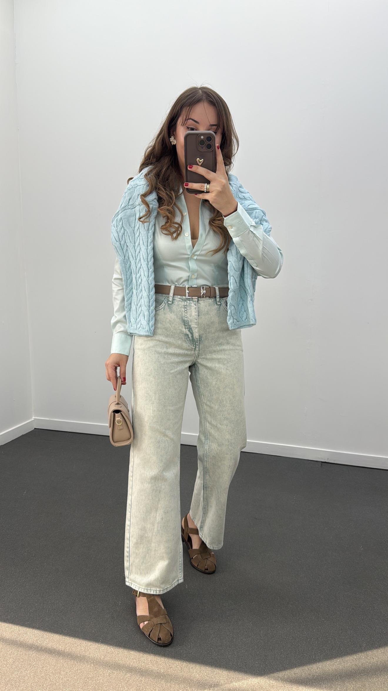 Ocean Tint Yıkamalı Relaxed Straight Jeans