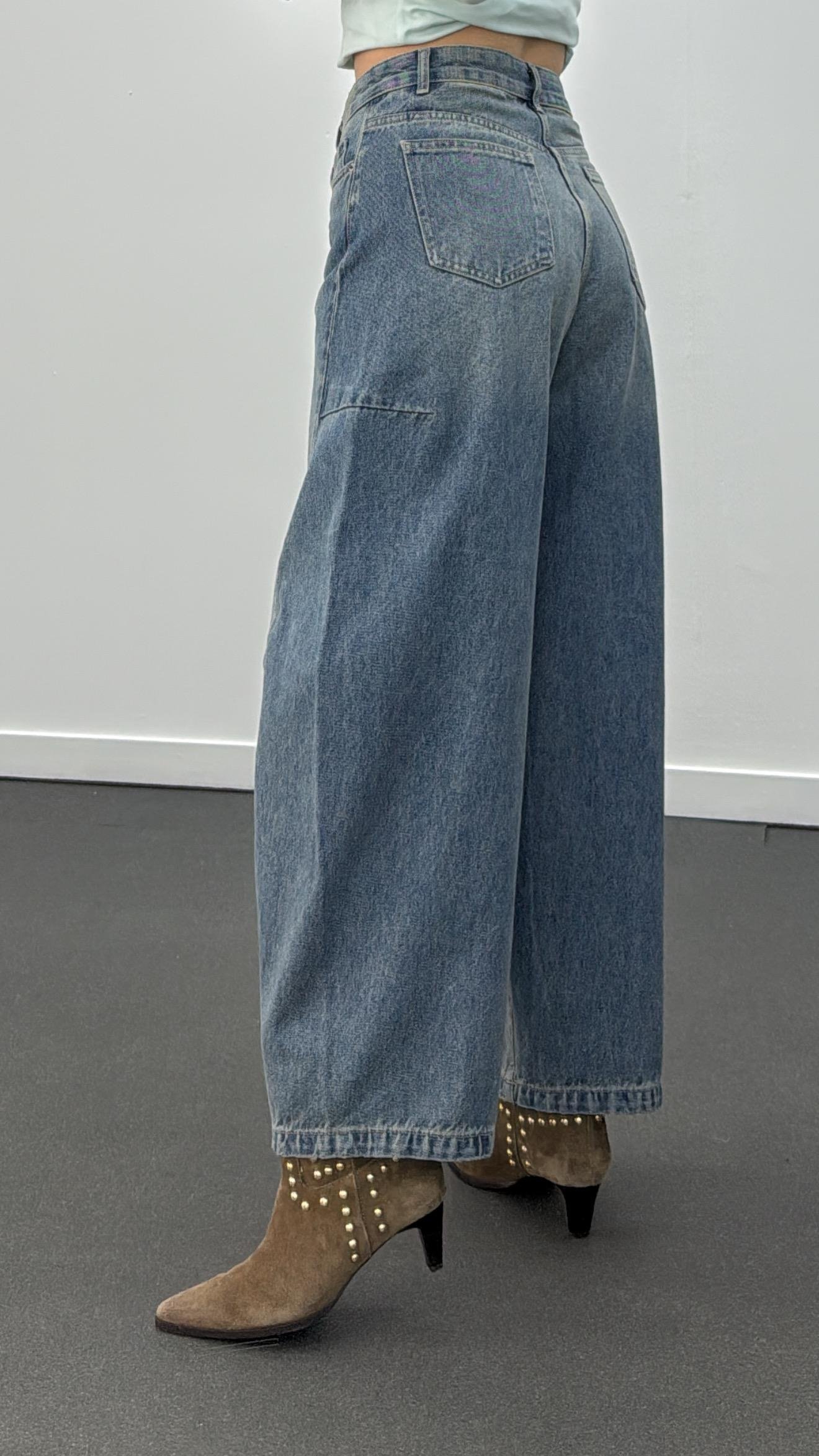 Orbit Tint Vintage Yıkama Barrel Fit Jeans