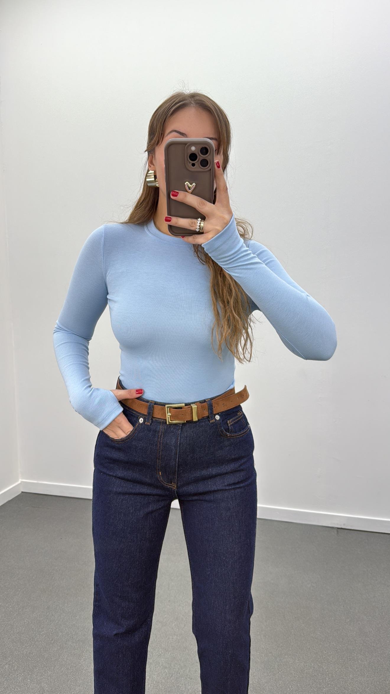 Oys Bebe Mavi Parmak Geçirmeli Modal Body