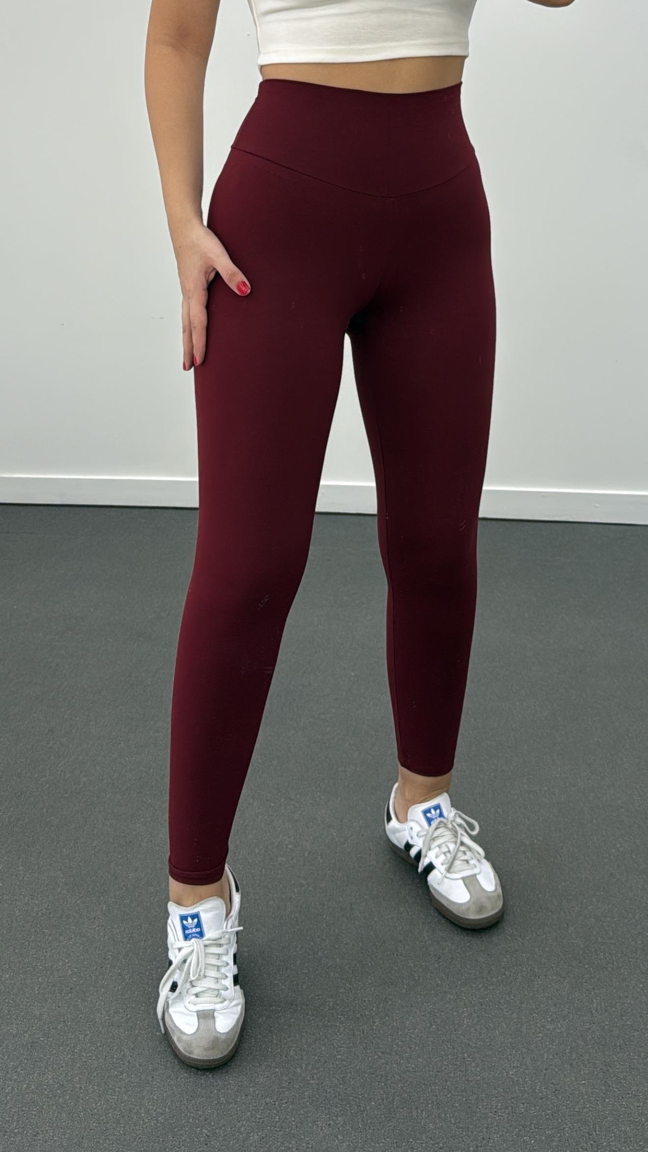 Oys Bordo Yüksek Bel Skinny Tayt 