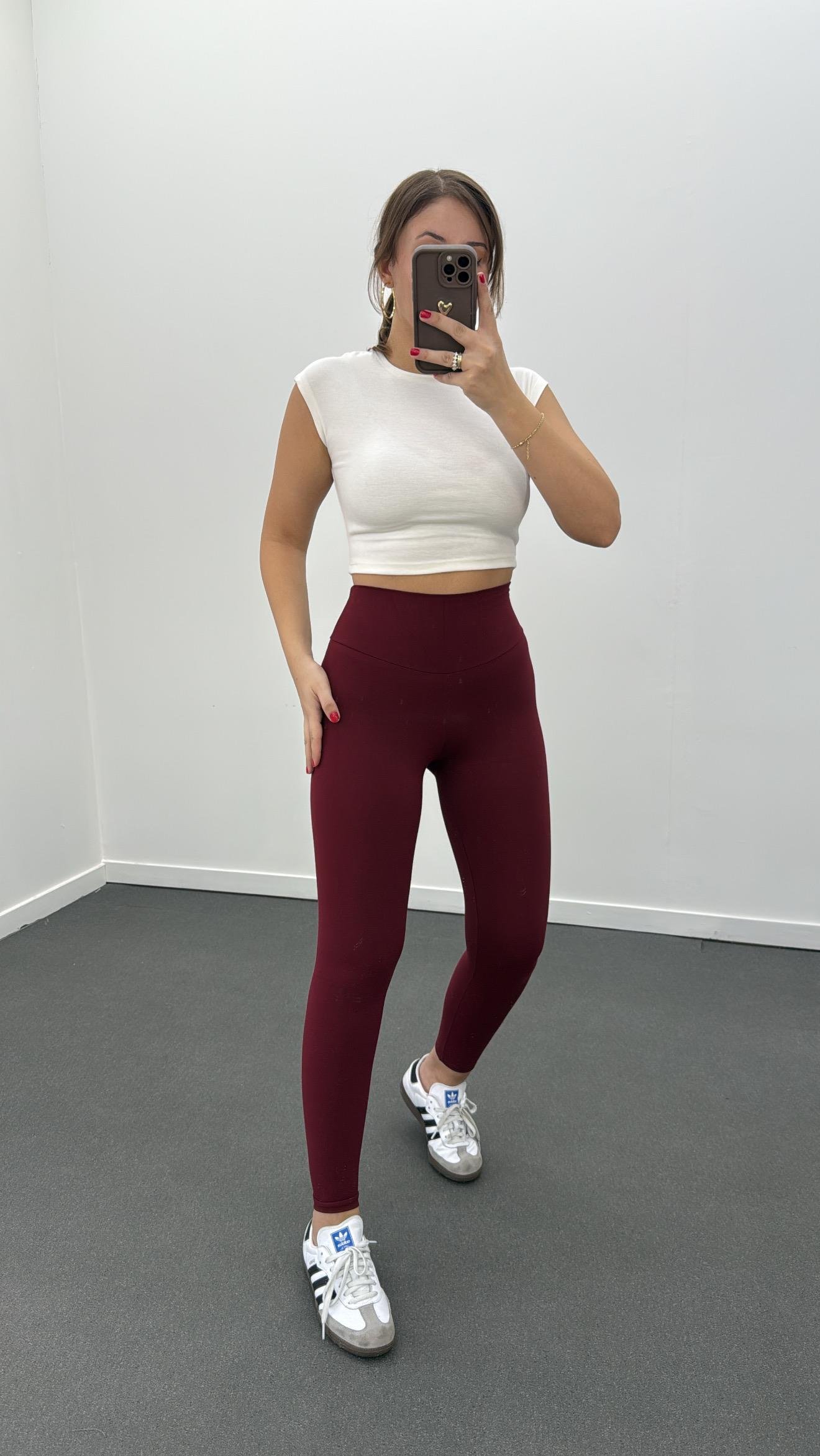 Oys Bordo Yüksek Bel Skinny Tayt 