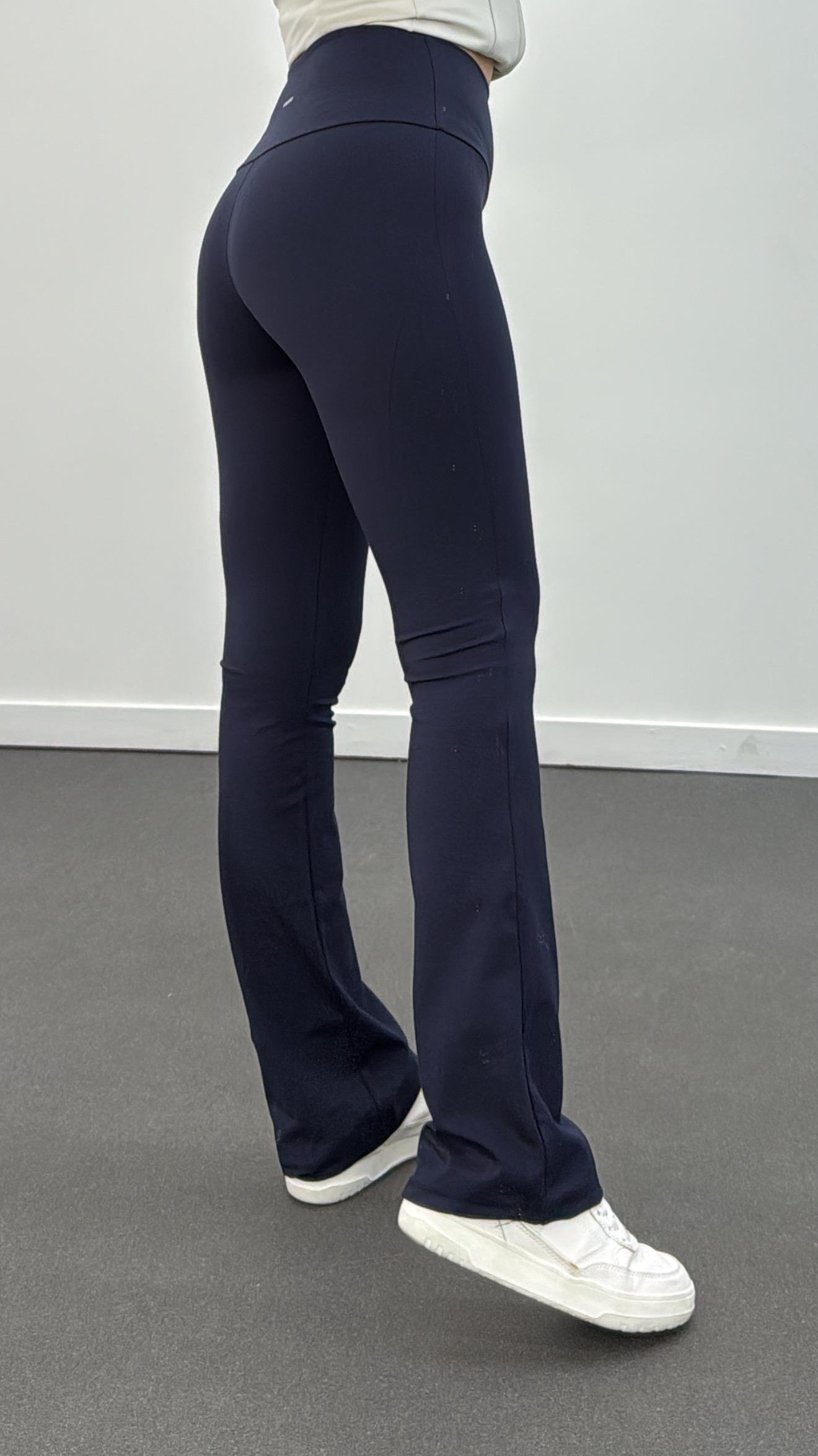 Oys Lacivert Premium Kumaş Flare Tayt Pantolon