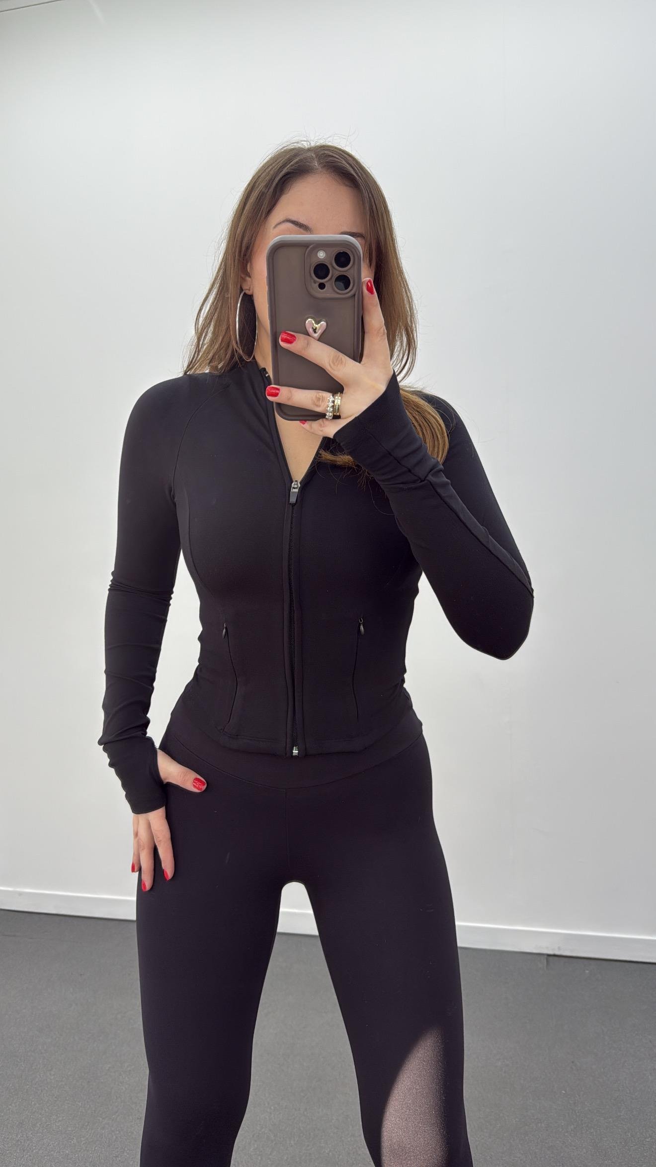 Oys Siyah Modal Kumaş Likralı Ceket Hırka