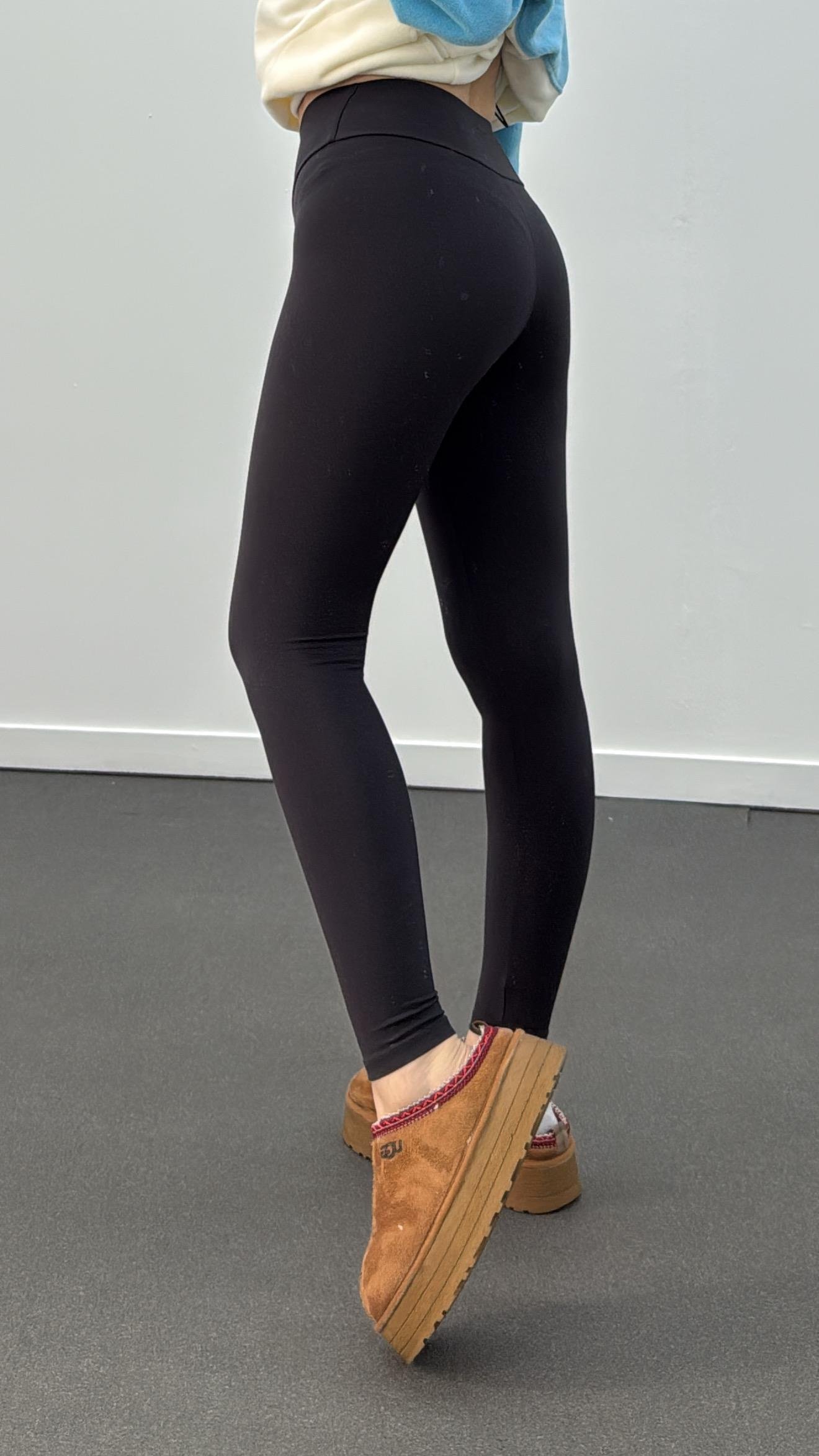 Oys Siyah Yüksek Bel Skinny Tayt