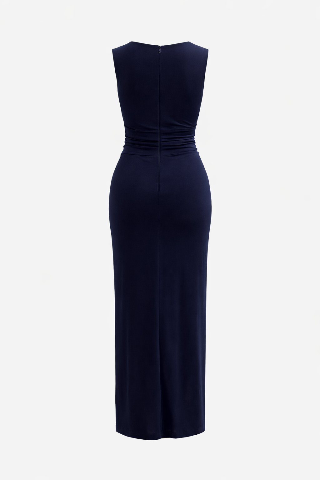 Patrica Lacivert Drapeli Maxi Elbise