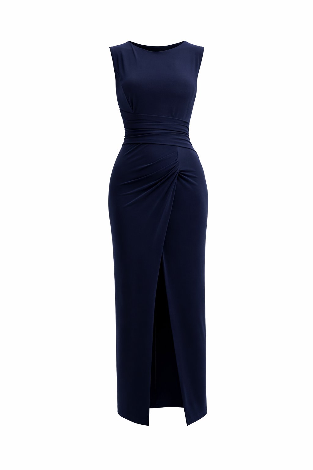 Patrica Lacivert Drapeli Maxi Elbise