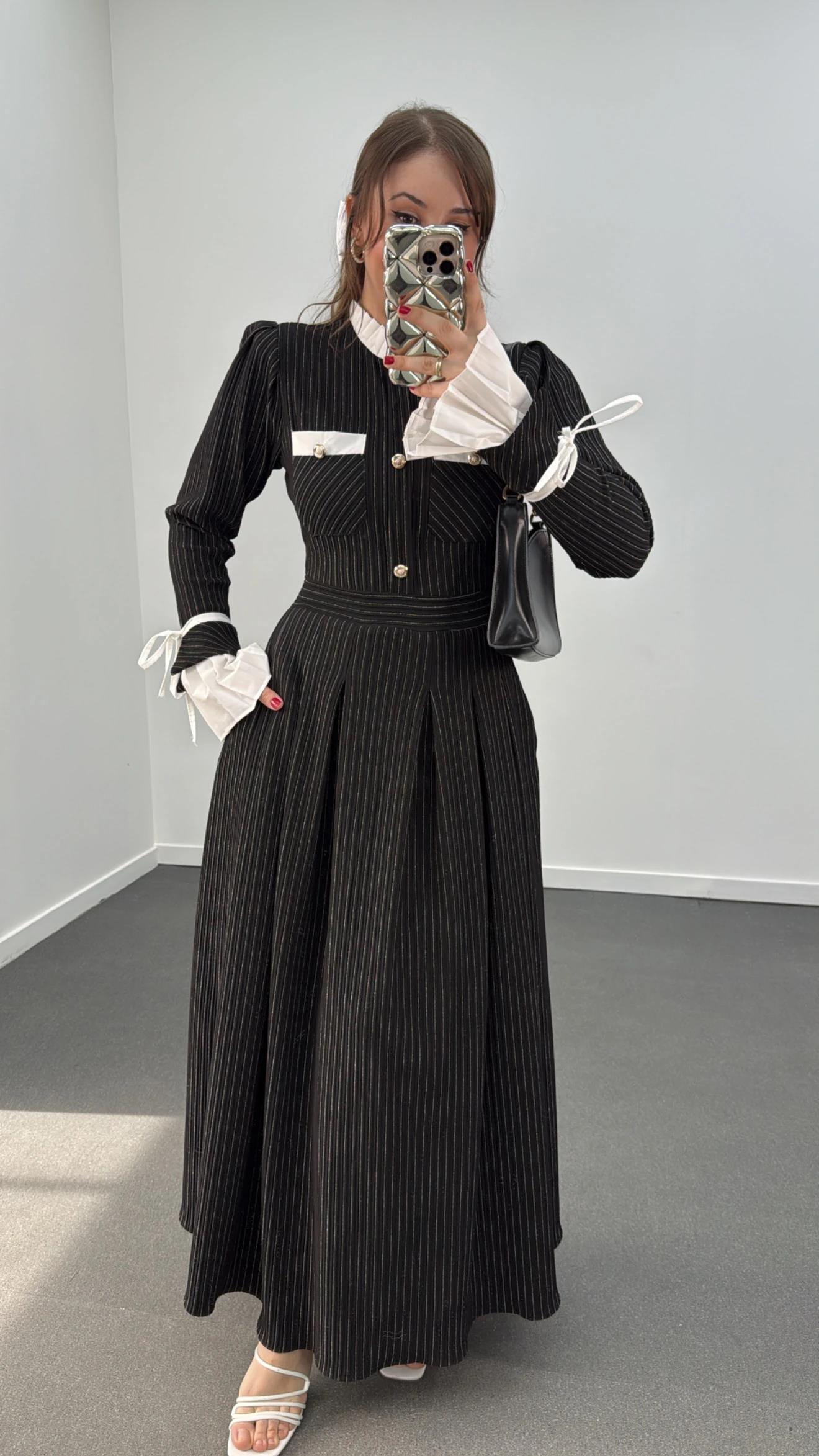 Petunya Fransız Model Tasarım Elbise