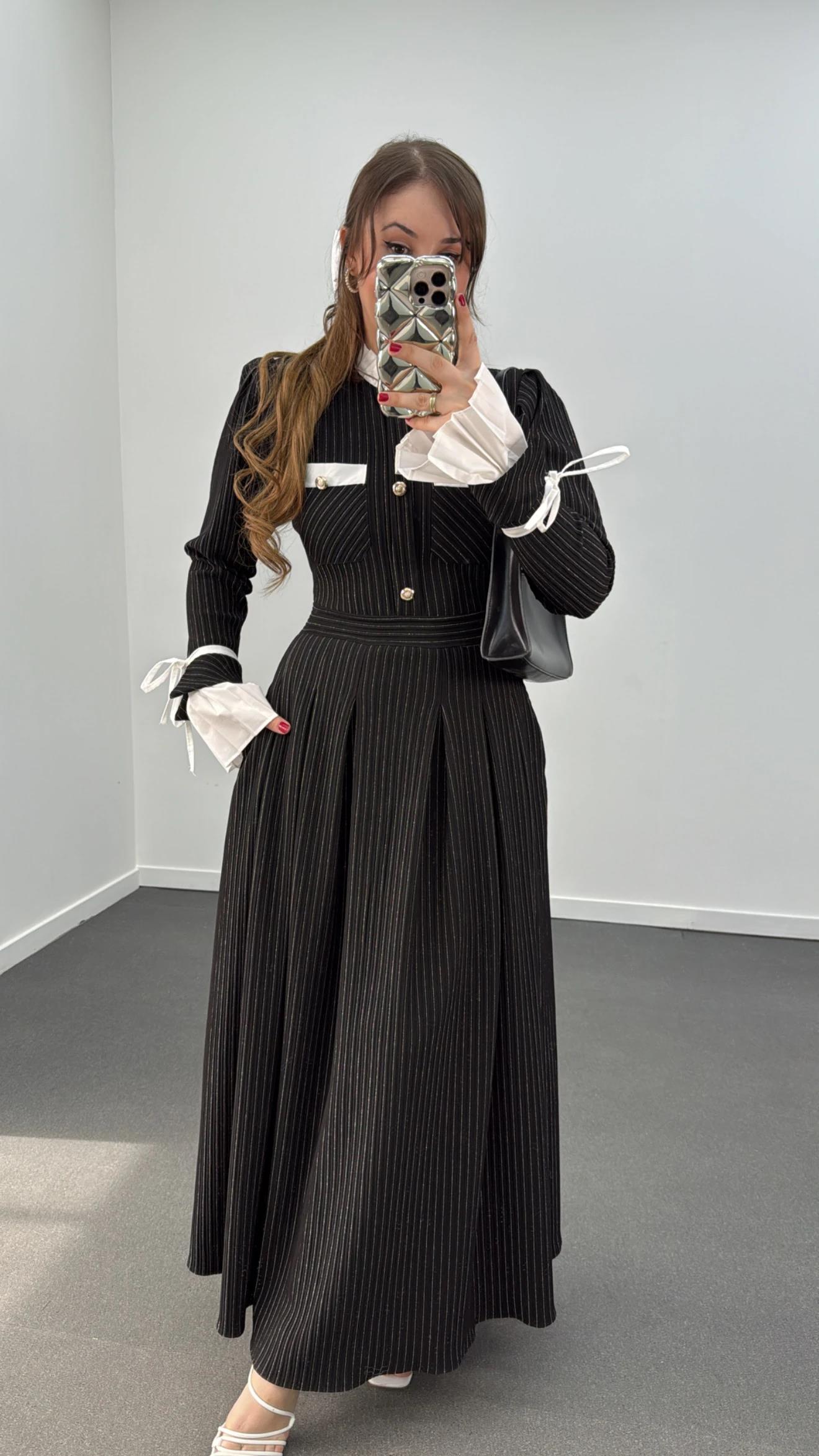 Petunya Fransız Model Tasarım Elbise