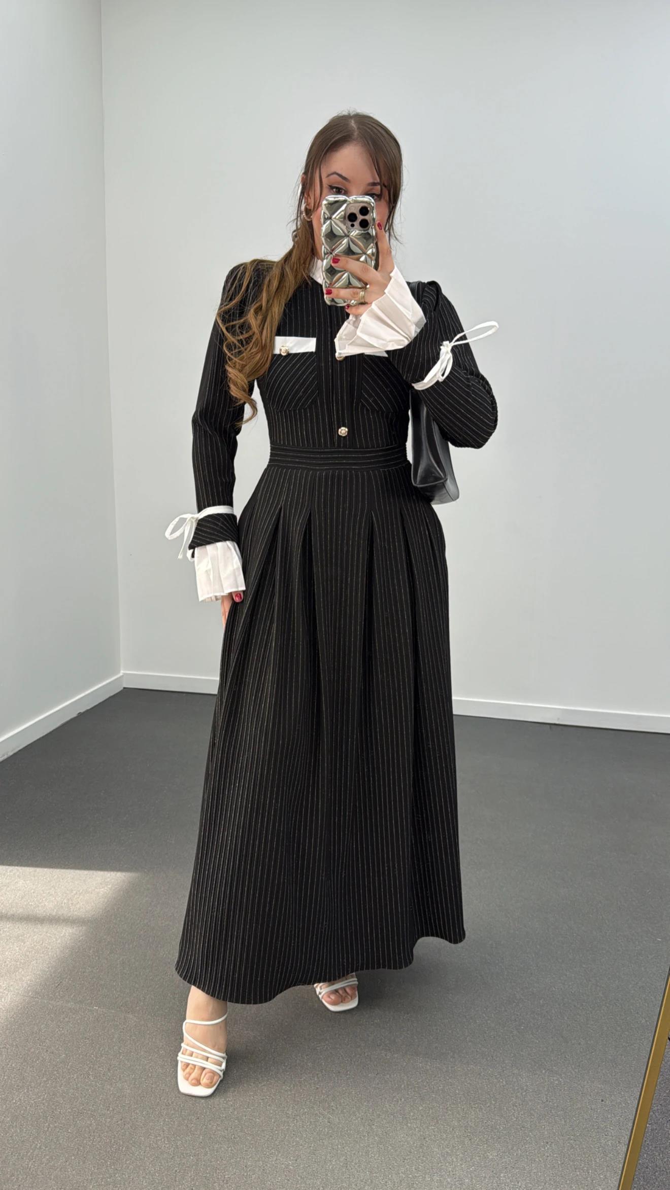 Petunya Fransız Model Tasarım Elbise