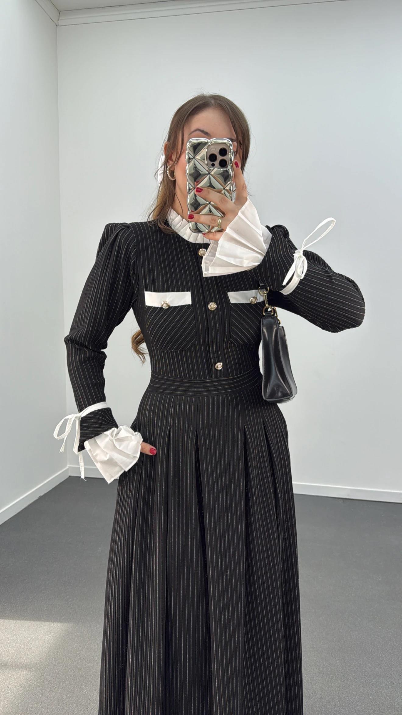 Petunya Fransız Model Tasarım Elbise