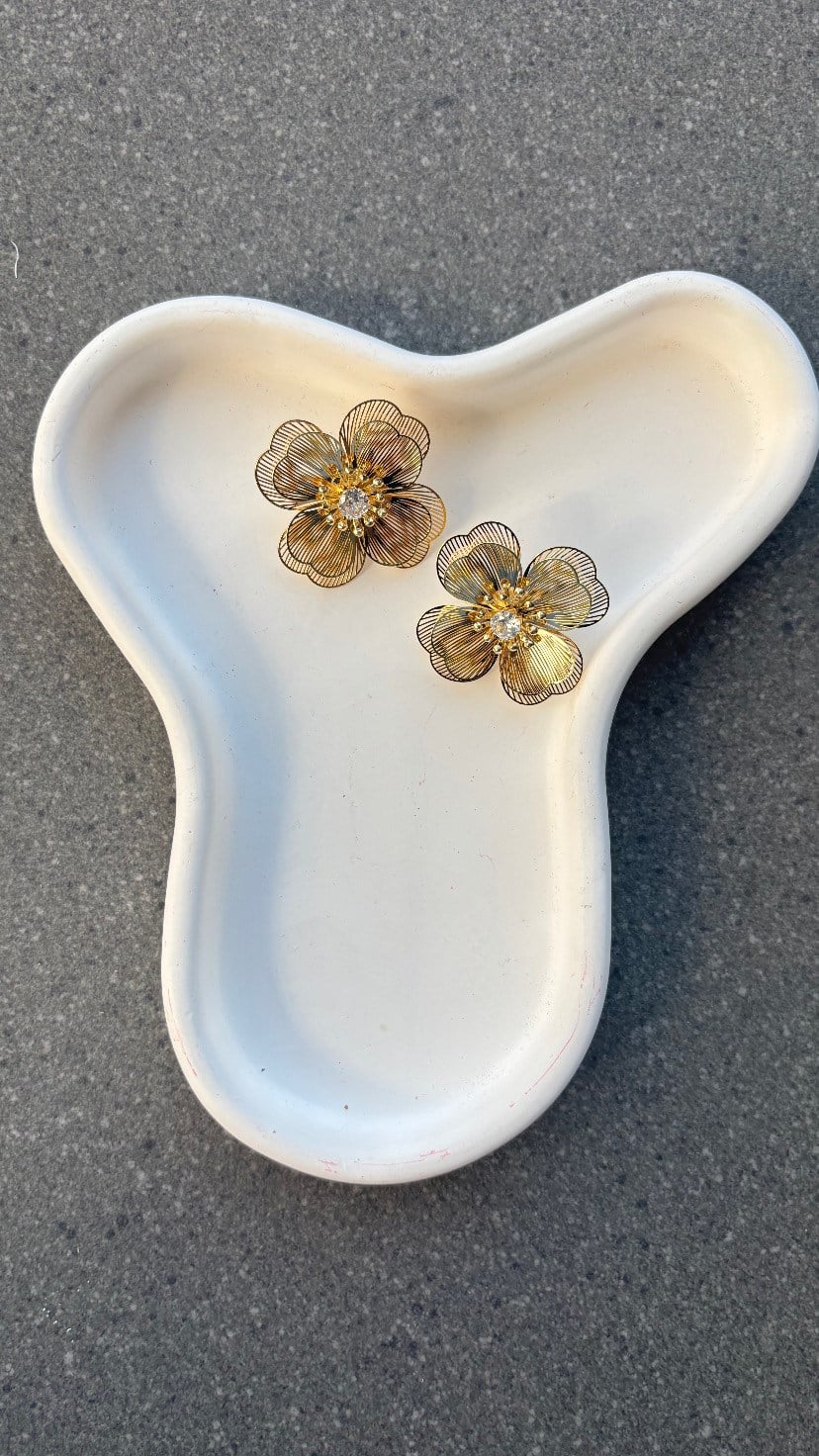 Pimenova Gold Çiçek Küpe 