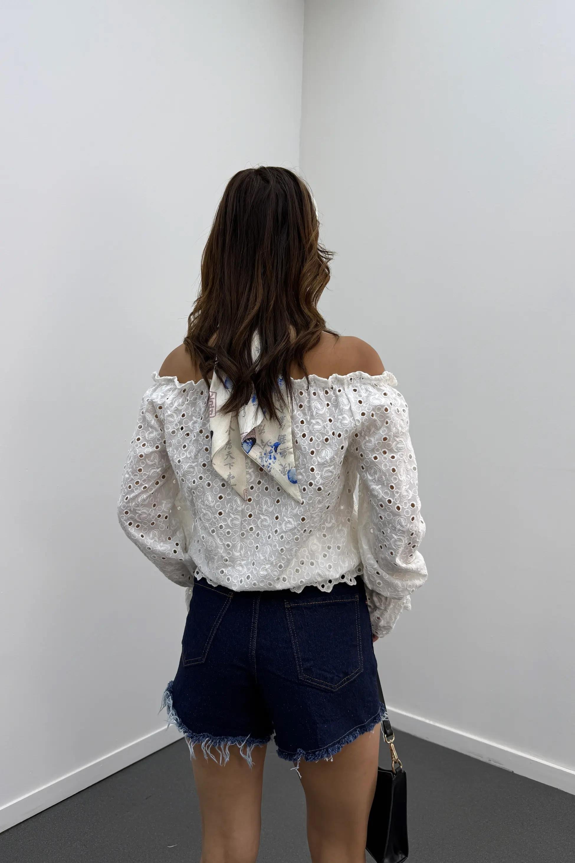 Poker Lacivert Yüksek Bel Mini Kot Şort