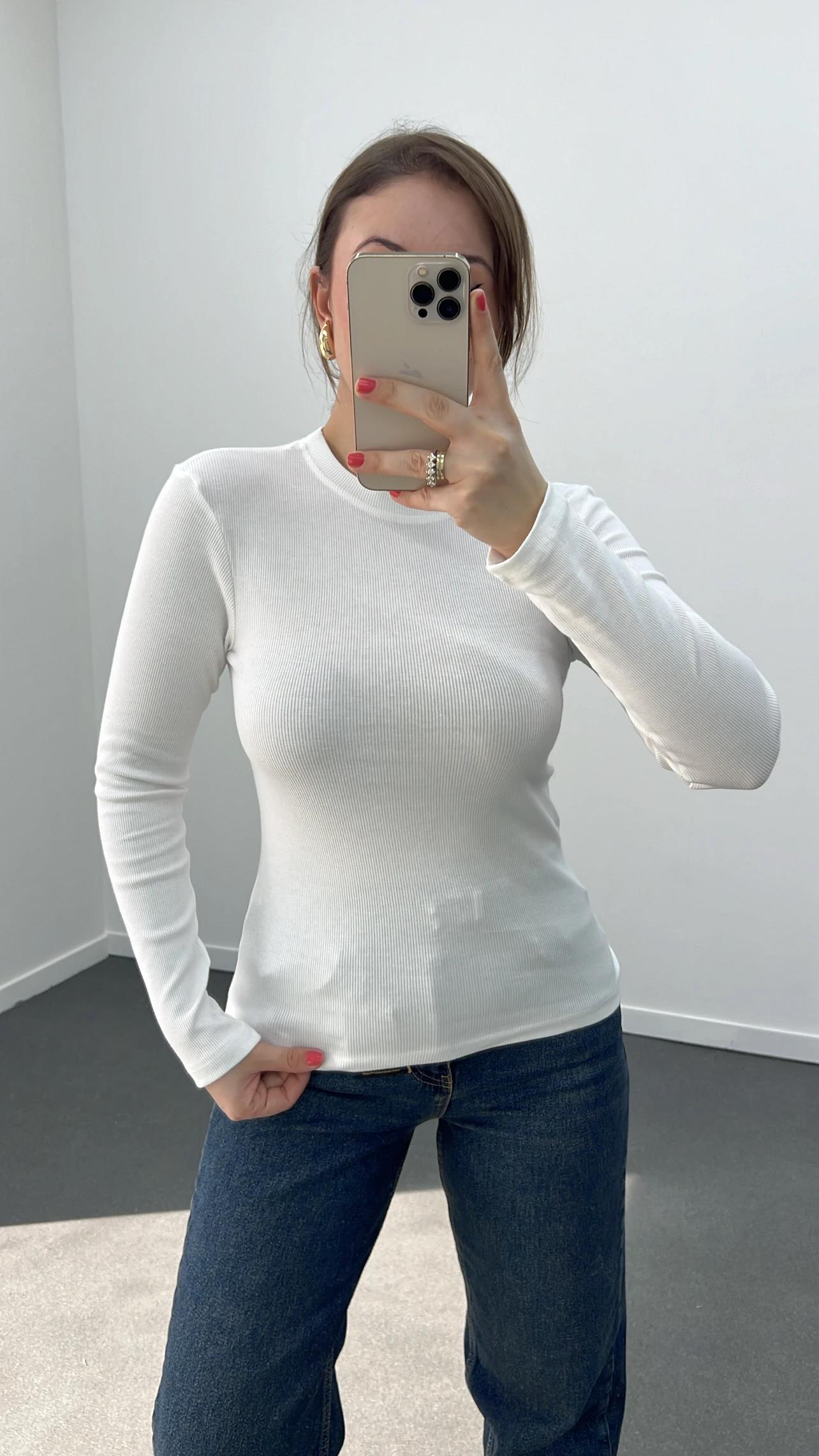 Poli Beyaz Fitilli Basic Triko