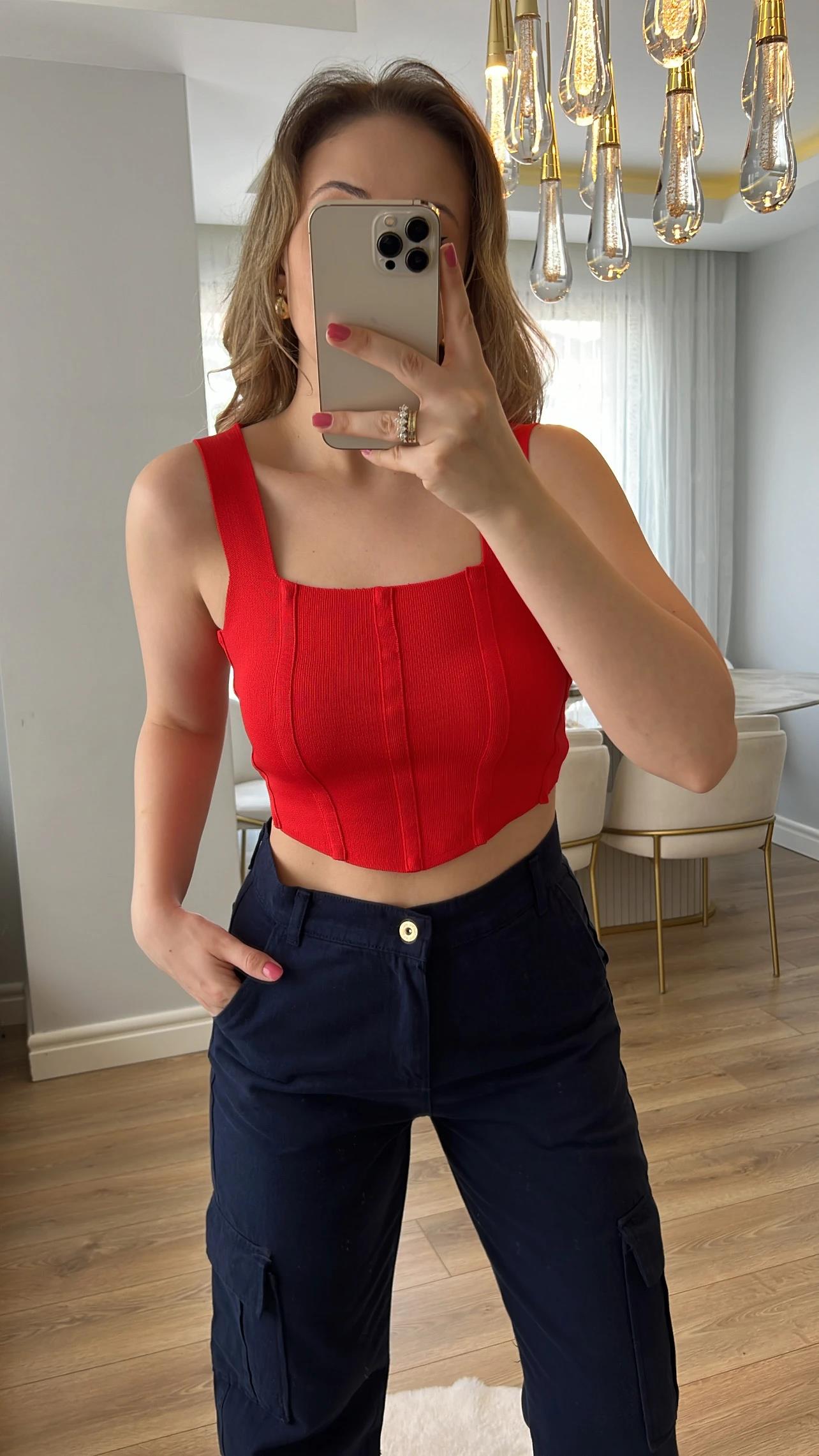 Ramon Kırmızı Korse Model Atlet