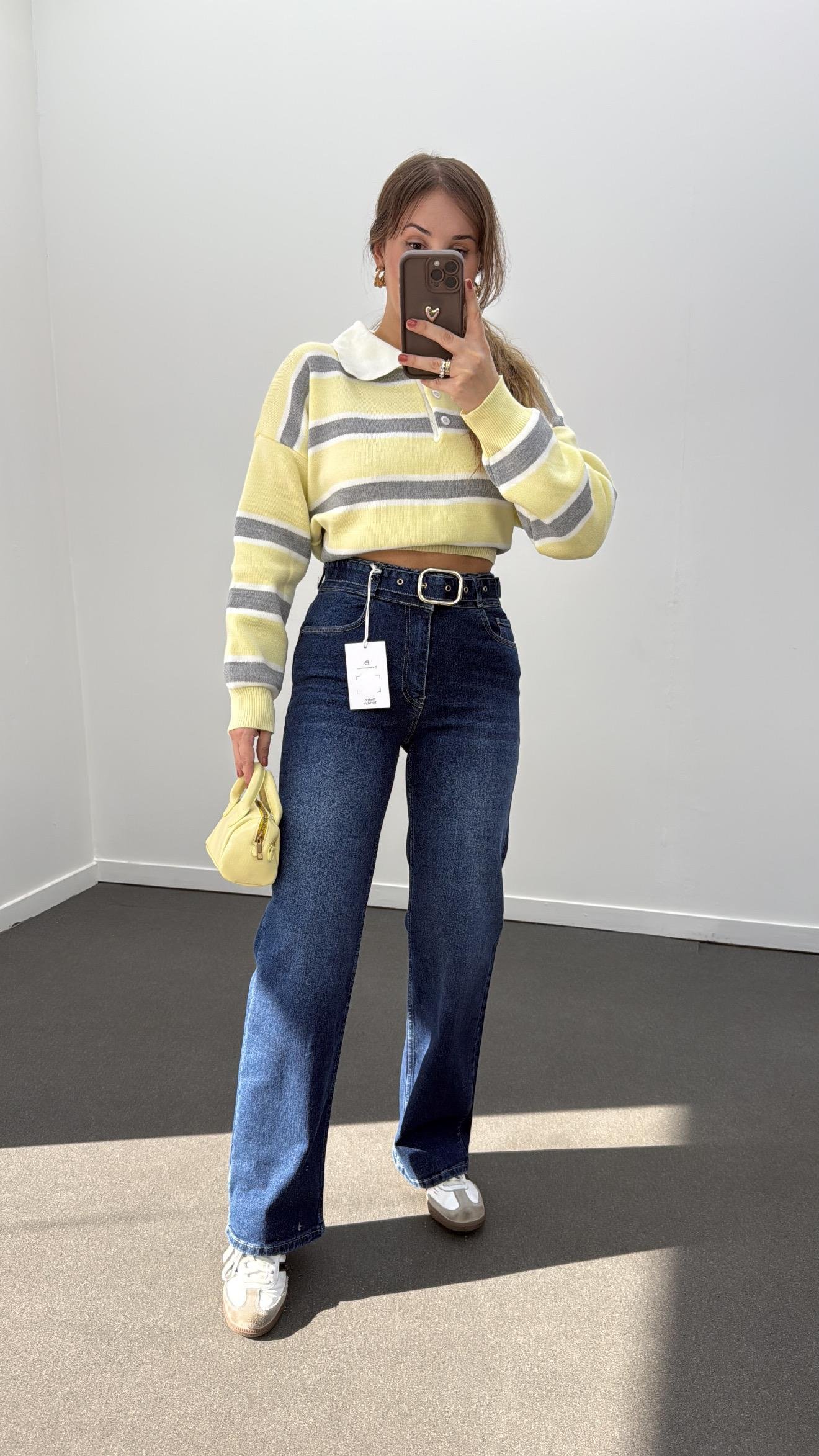 Rico Kot Renk  Kemerli Palazzo Jean