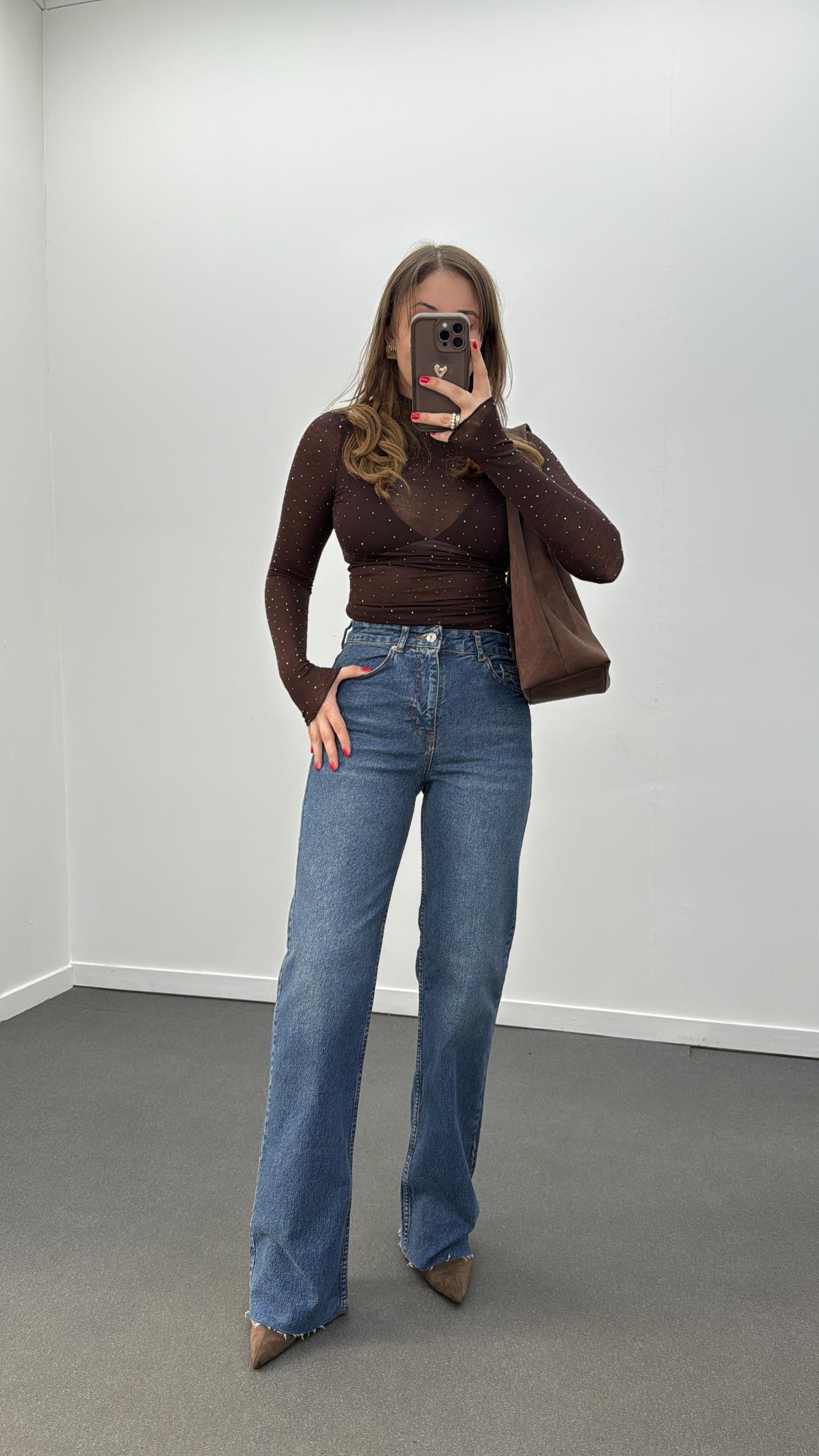 Roma Tint Yıkamalı Wide Leg Jeans