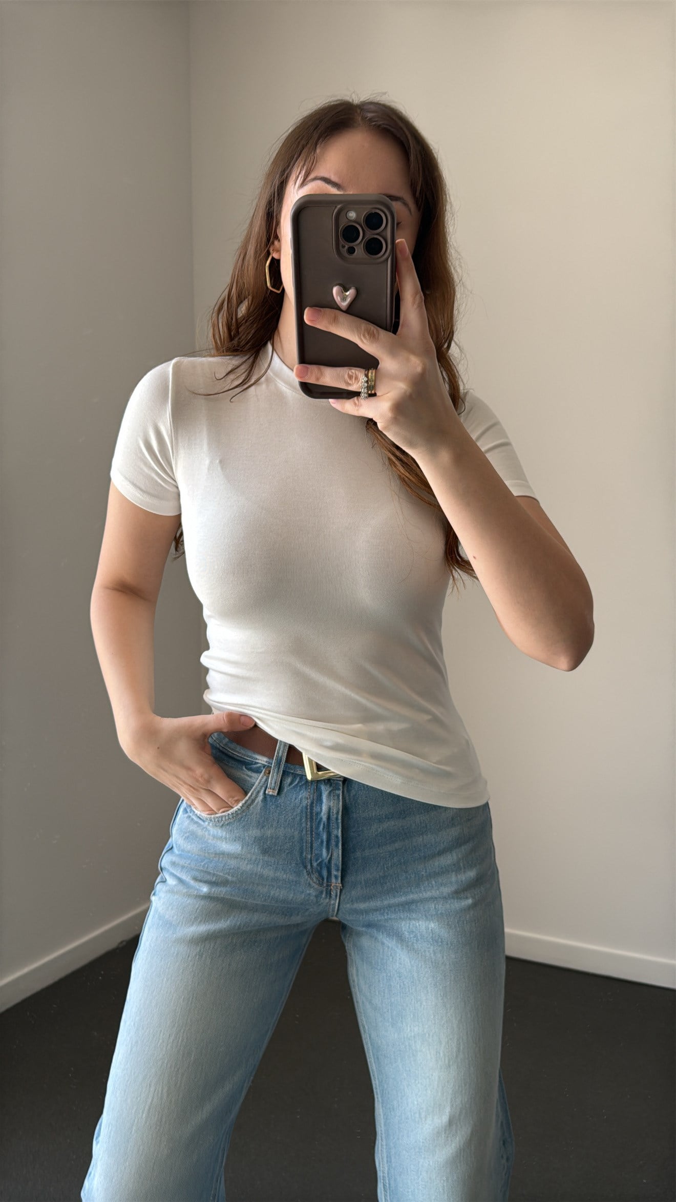 Sahra Beyaz Bisiklet Yaka Yumuşak Likralı Body