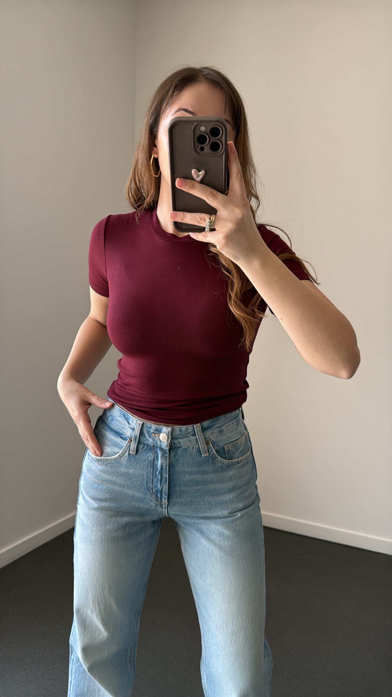 Sahra Bordo Bisiklet Yaka Yumuşak Likralı Body