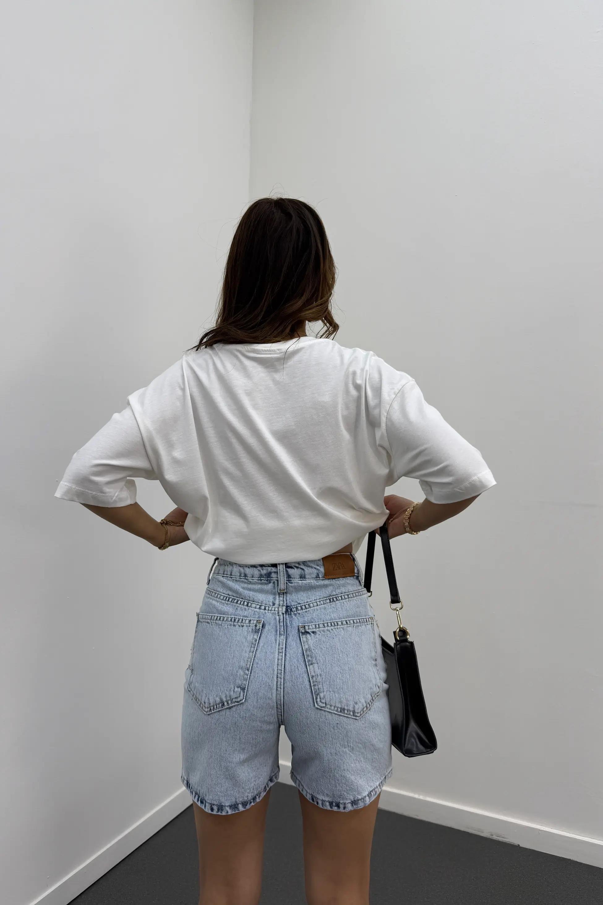 Samira Açık Mavi Yüksek Bel Kot Şort