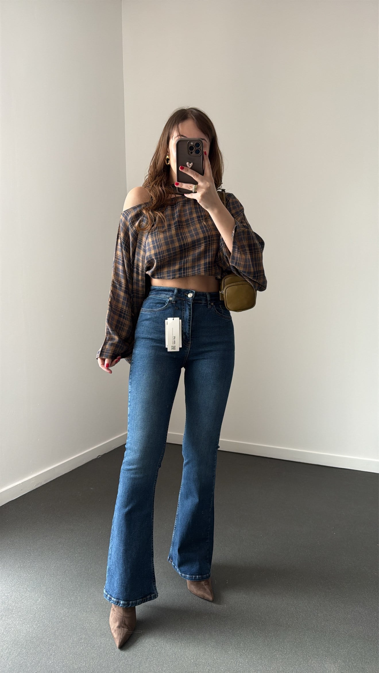 Santorini Orta Kot Yüksek Bel Toparlayıcı Flare Jeans