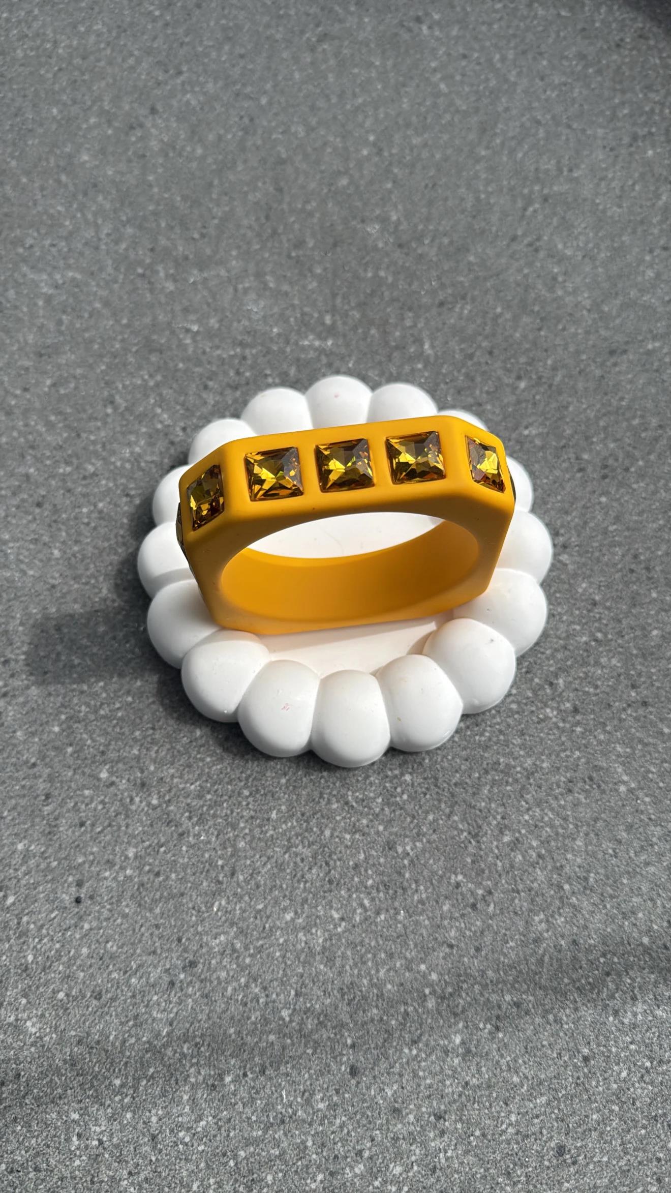 Siba Sarı Kare Bilezik