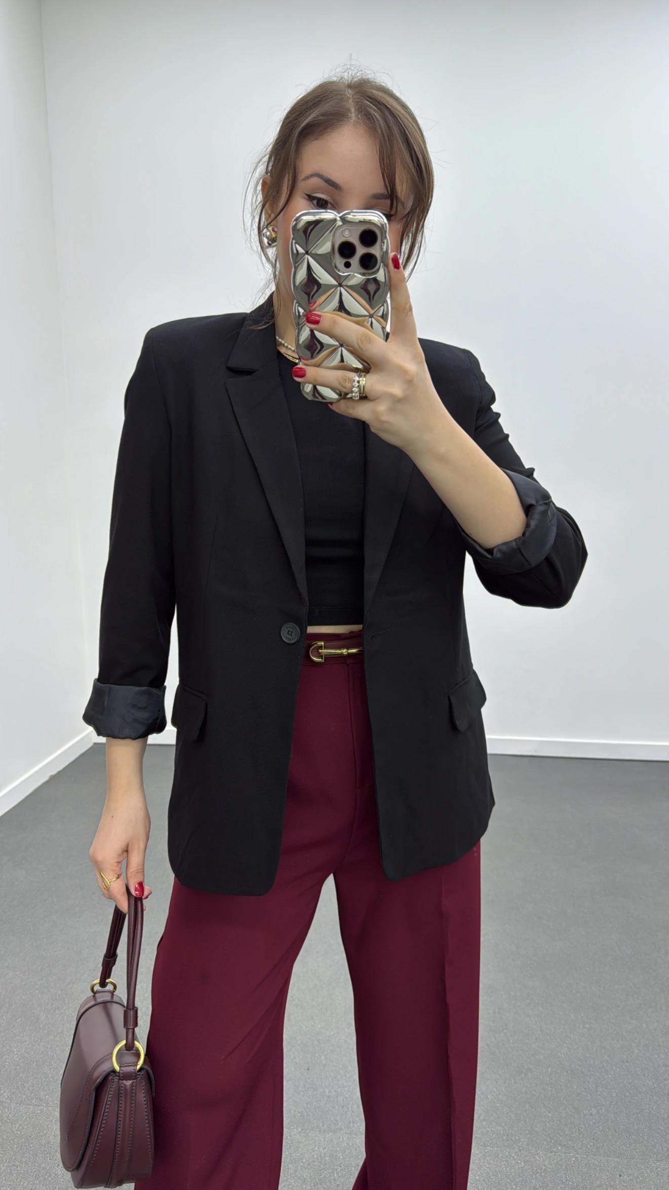Simon Siyah Blazer Ceket