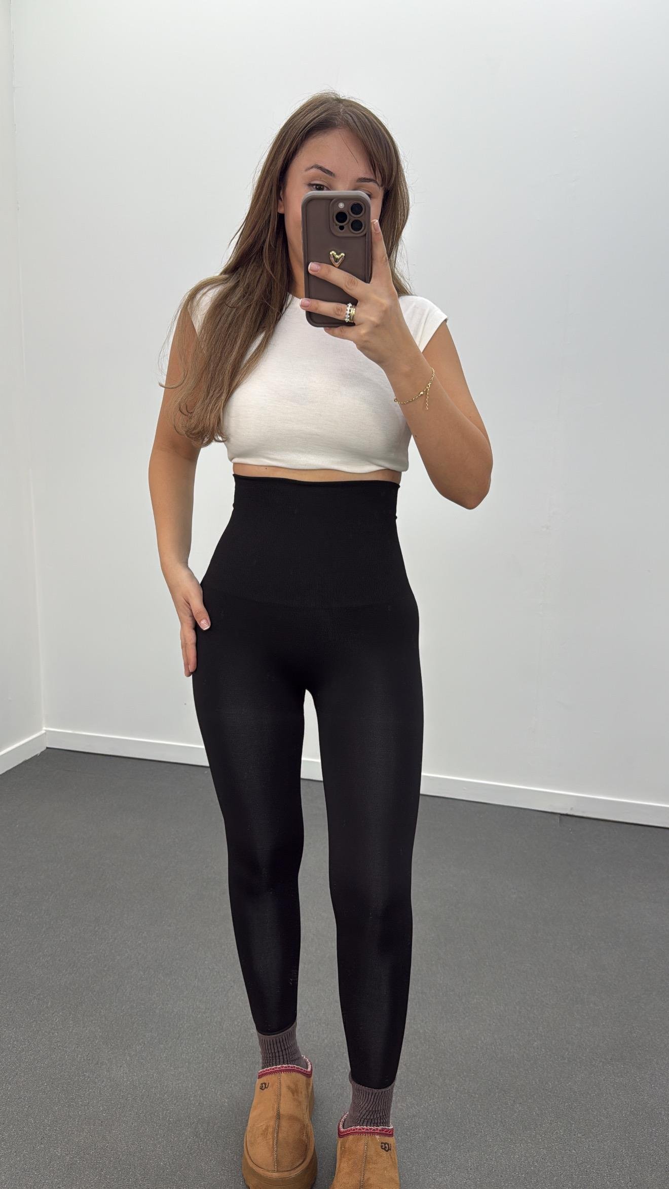 Siyah Ultra Yüksek Bel İnceltici Sihirli Korse Tayt