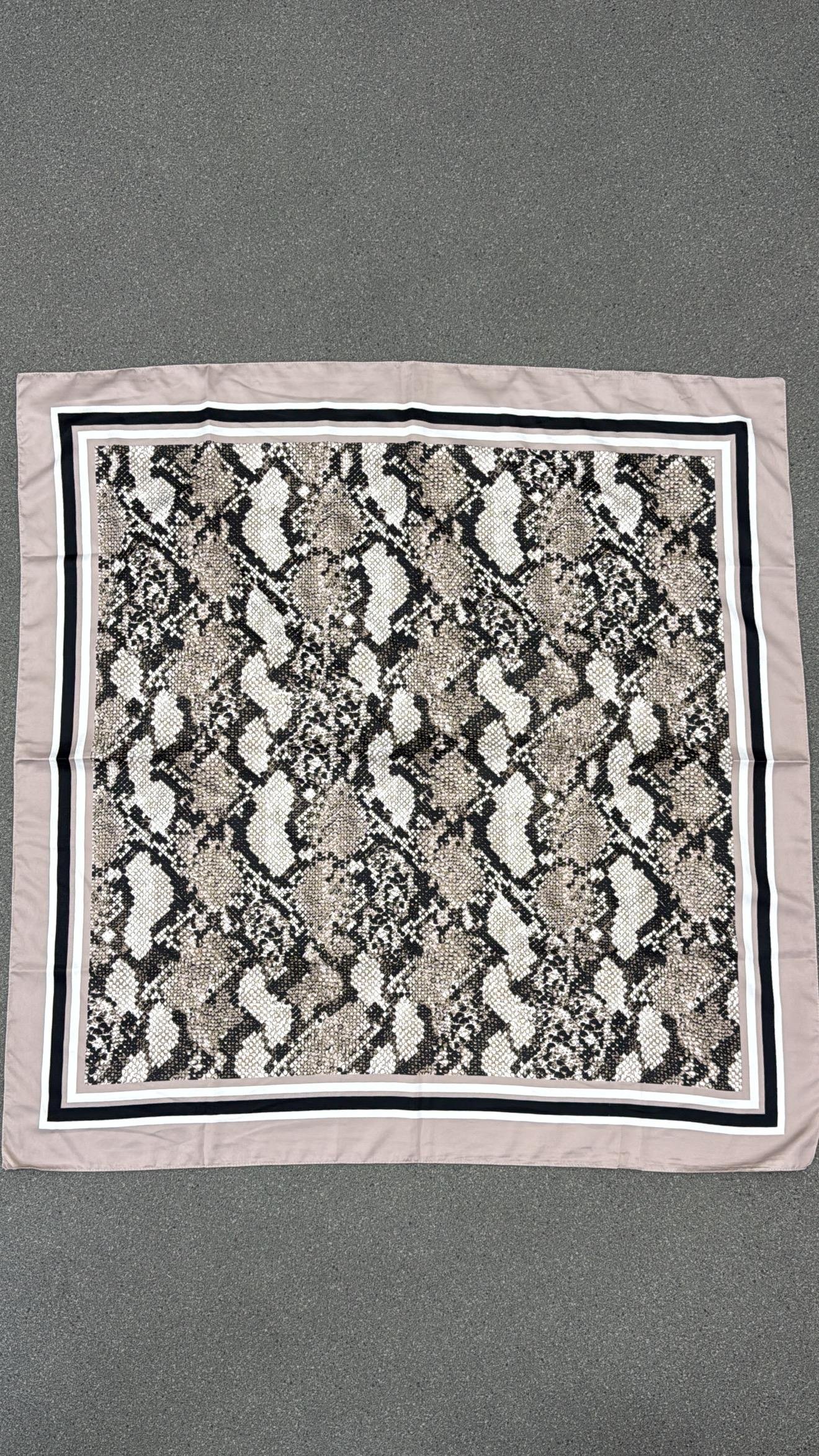 Snake Yılan Derisi Desenli Fular