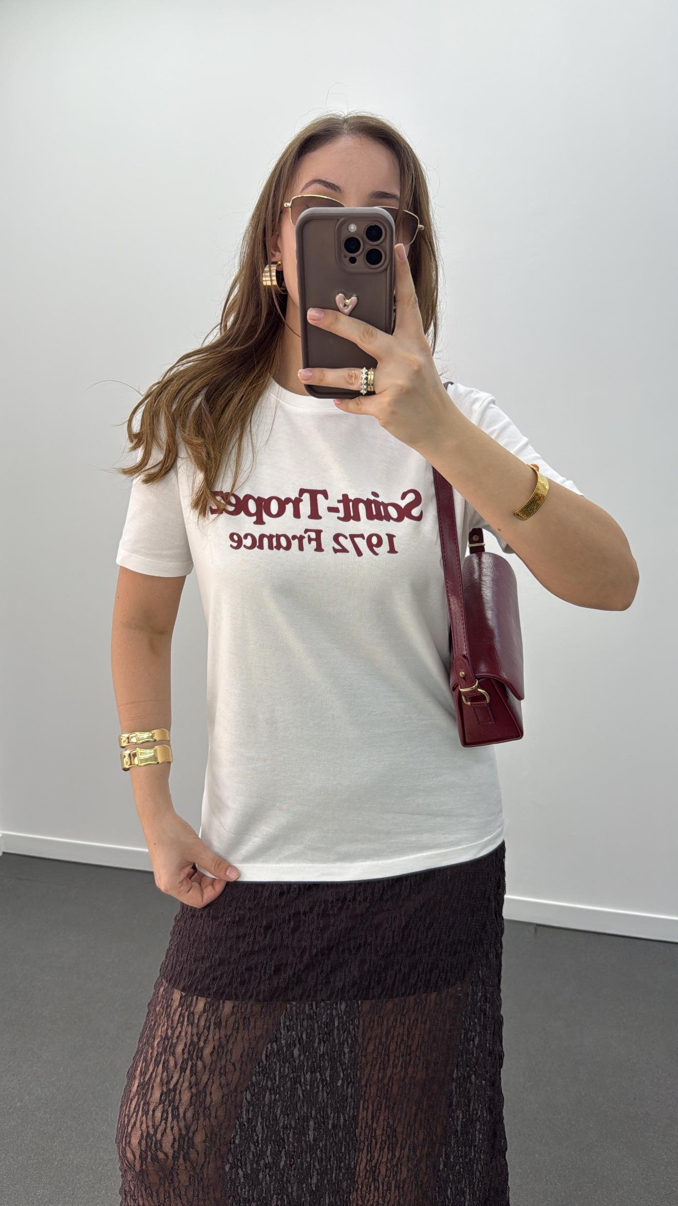 St 1972 France Beyaz Basic Tshirt