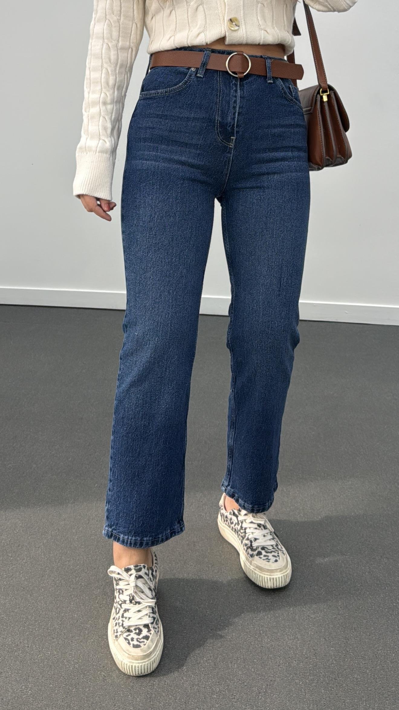 Stochkholm Koyu Kot Likralı Jeans