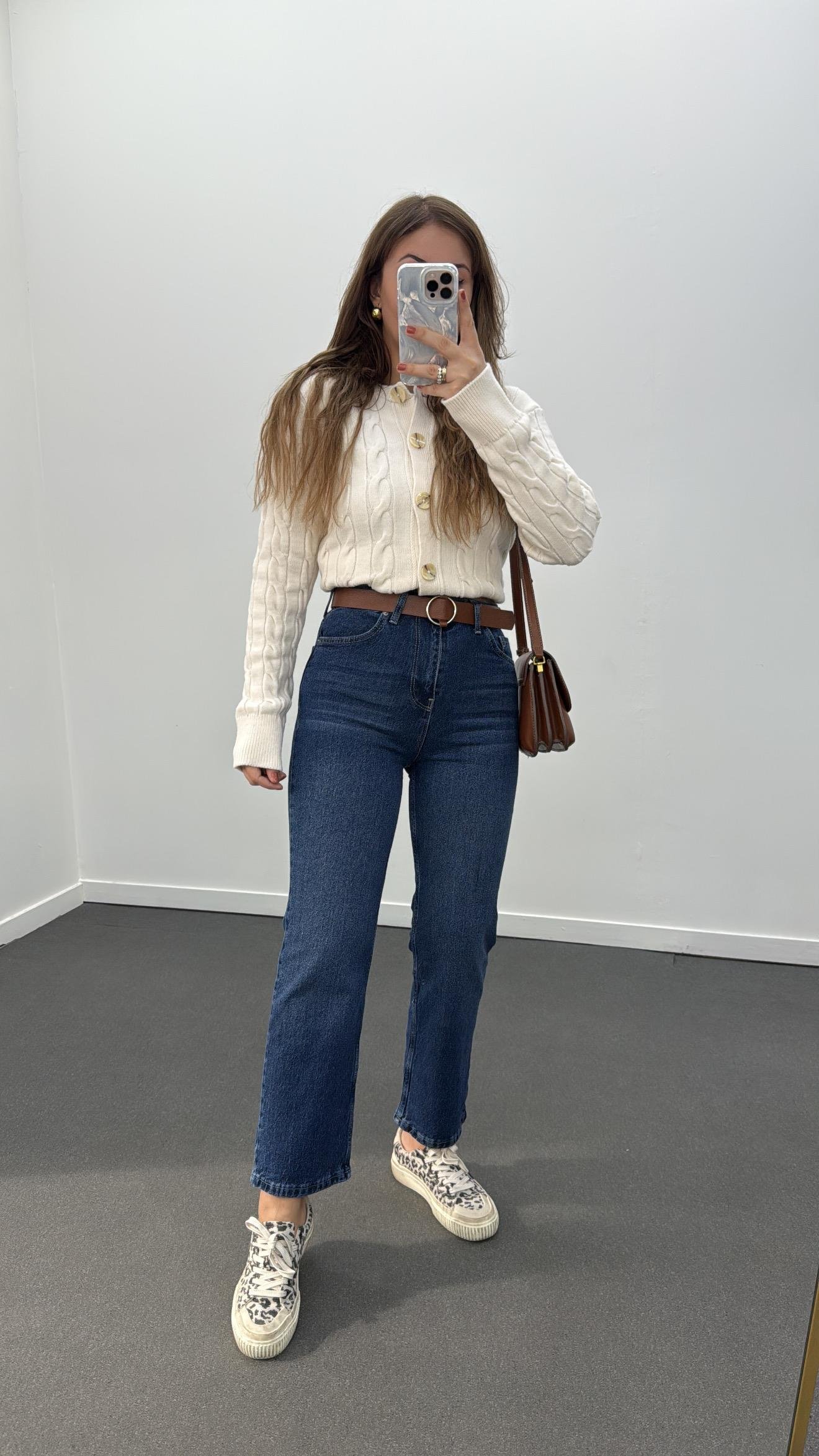 Stochkholm Koyu Kot Likralı Jeans