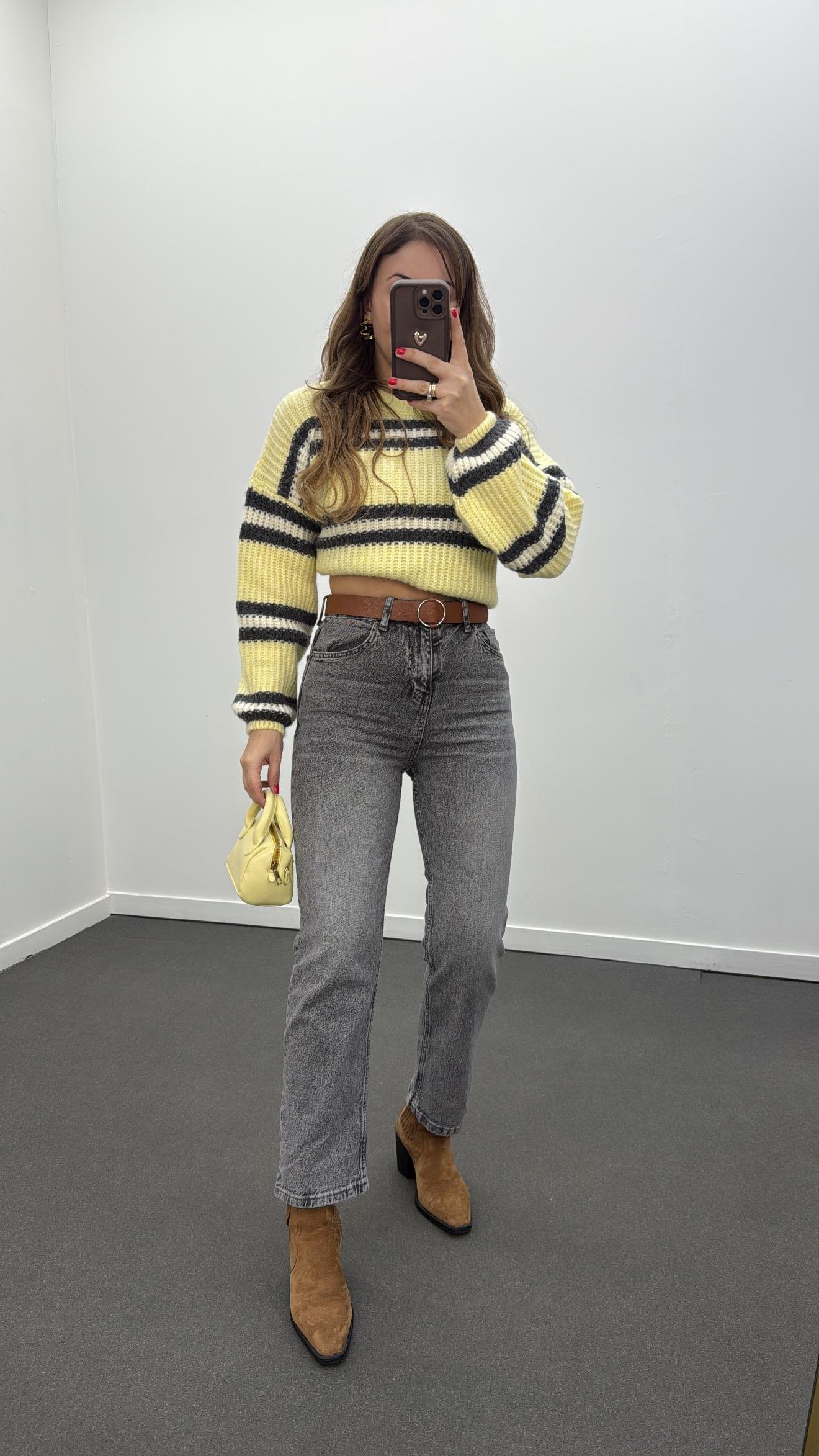 Stockholm Gri  Likralı Jeans